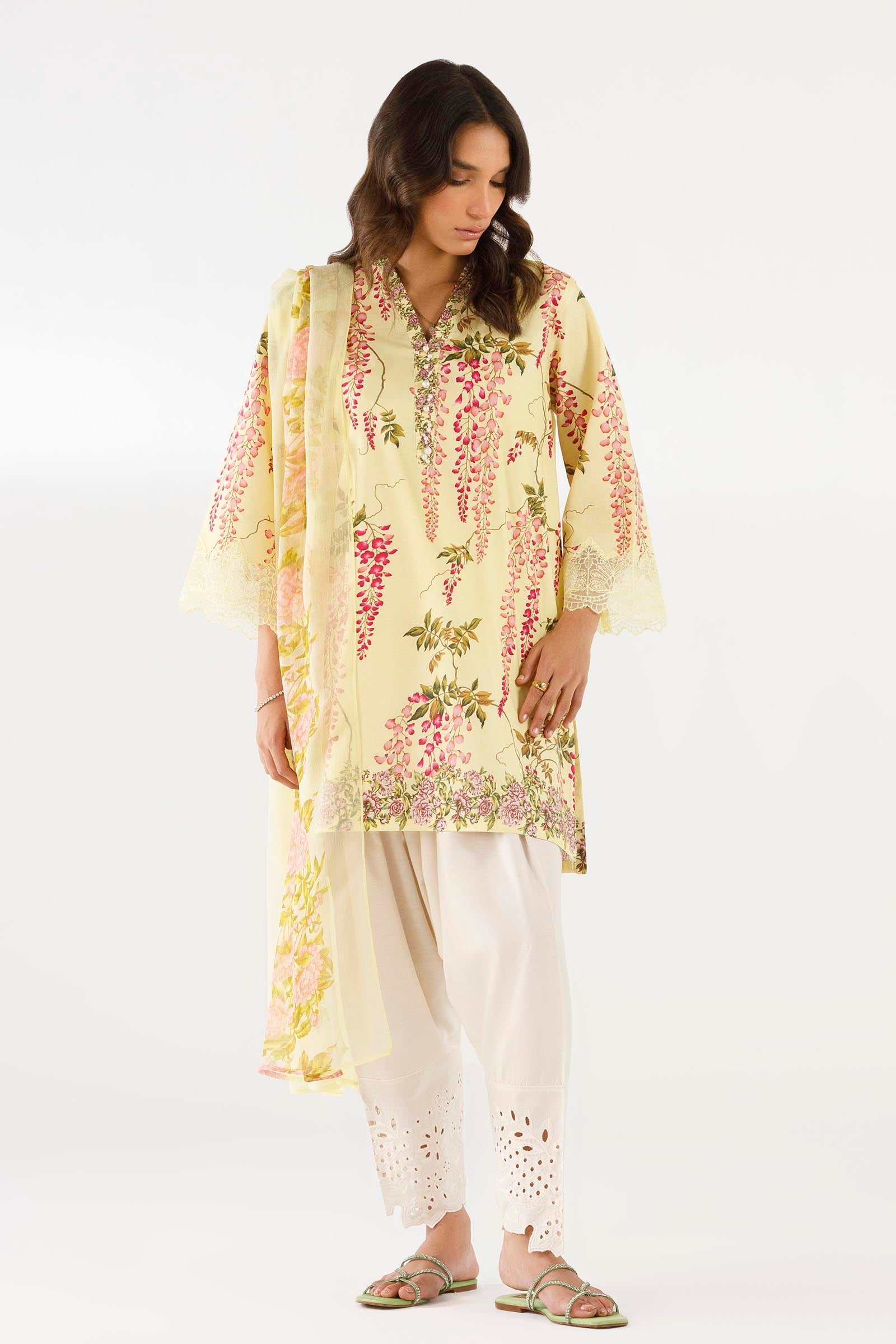 Stitched Printed Lawn Shirt+ Dupatta Main image