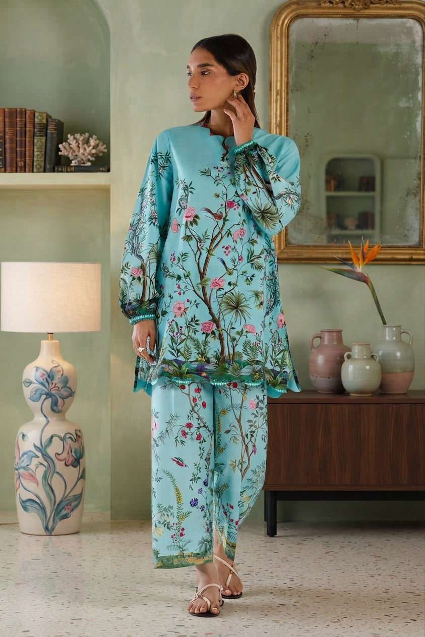 Stitched Printed Lawn Shirt+ Shalwar Main image