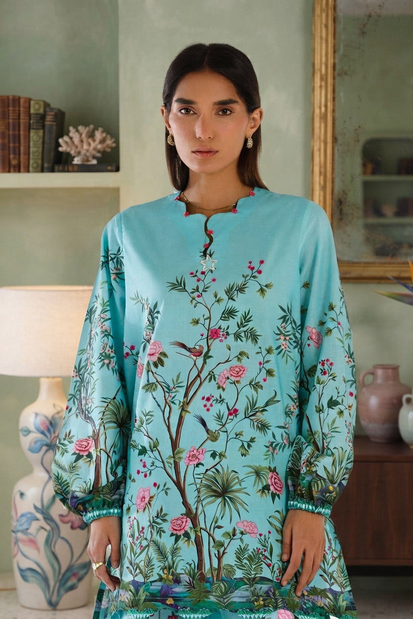 Stitched Printed Lawn Shirt+ Shalwar Secondary image