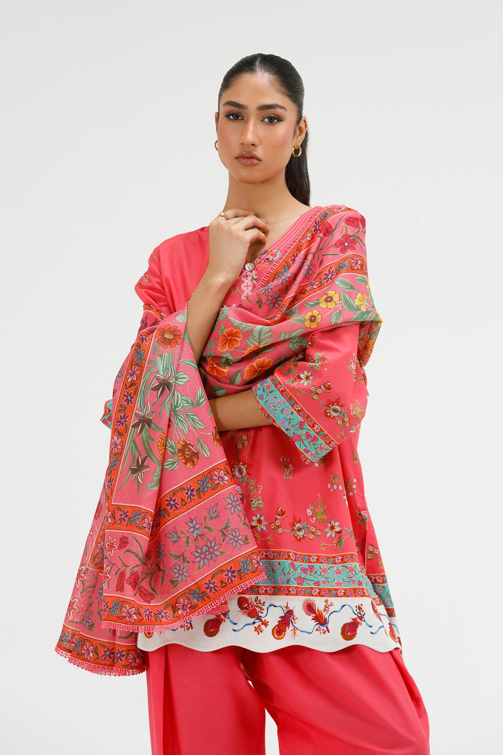 Stitched Printed Lawn Suit Secondary image