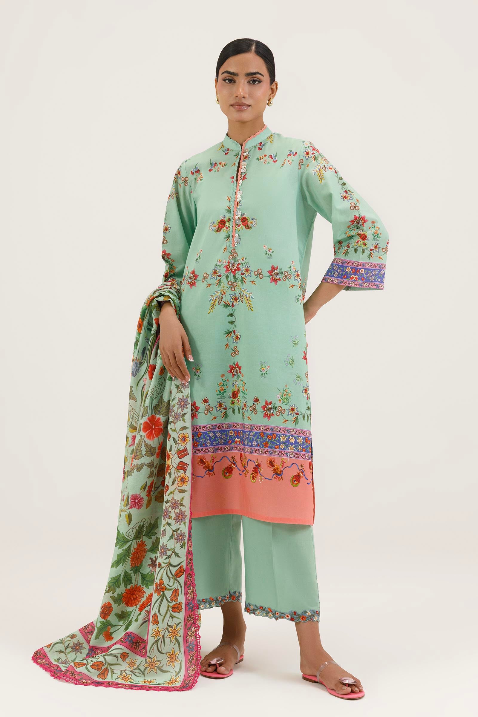 Stitched Printed Lawn Suit Main image