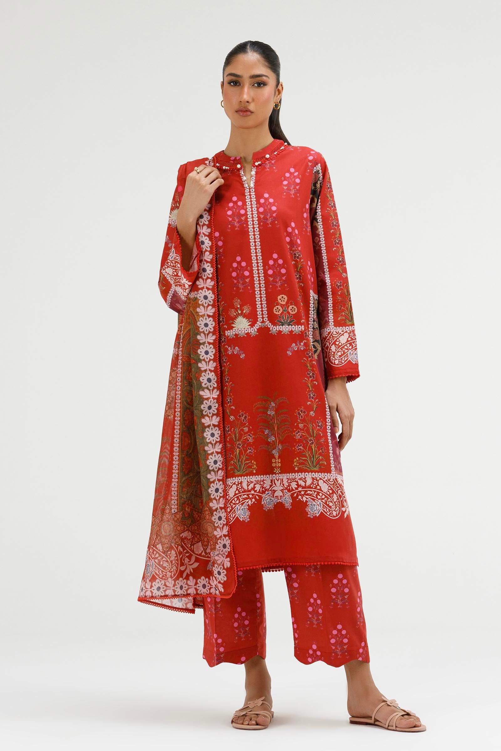 Stitched Printed Lawn Suit Main image