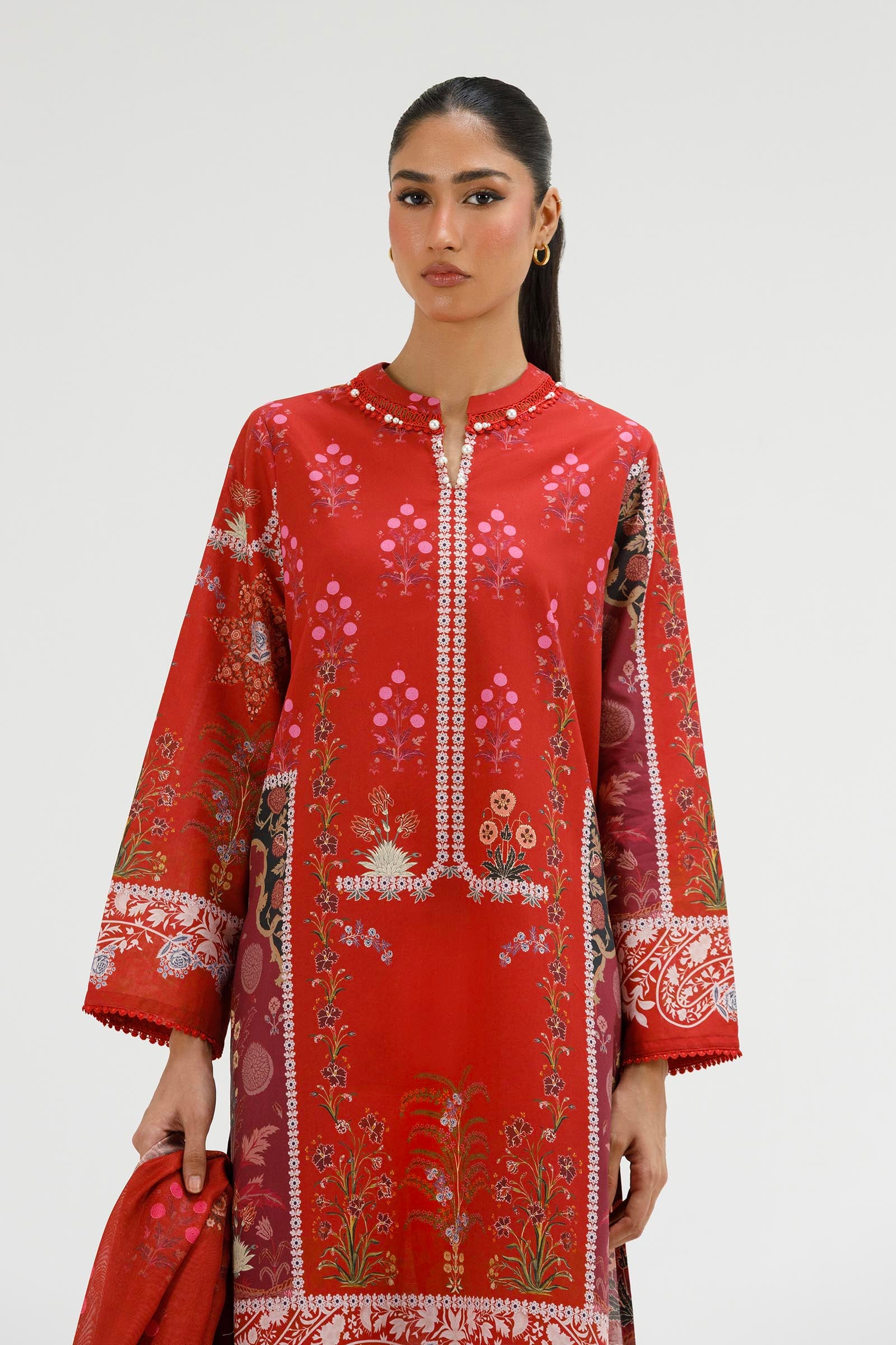 Stitched Printed Lawn Suit Secondary image