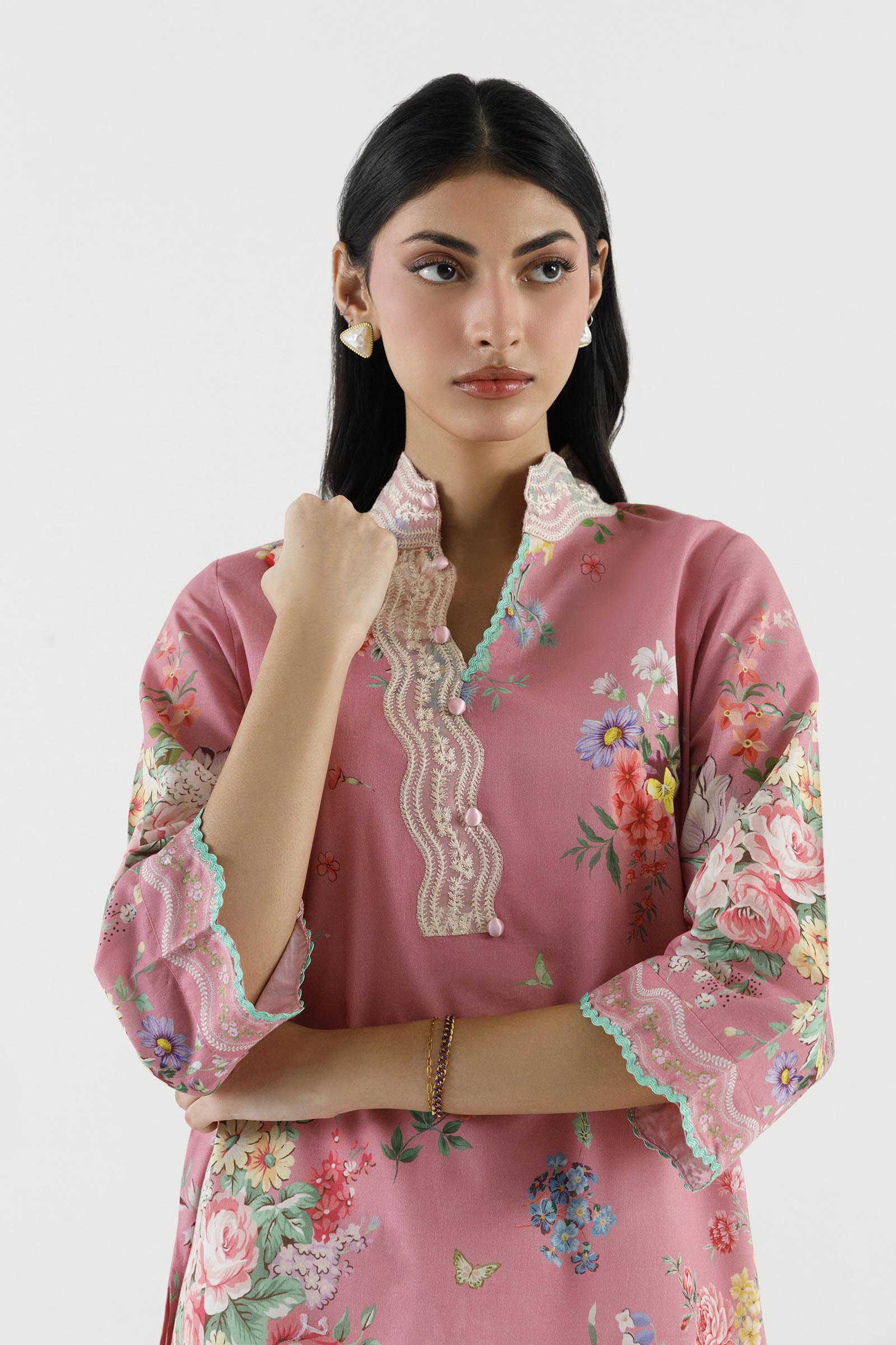 Stitched Printed Lawn Shirt+ Shalwar Secondary image