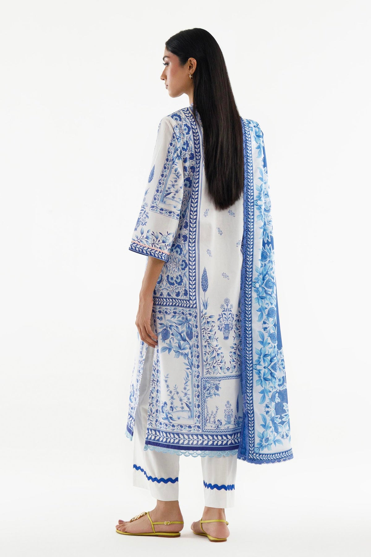 Stitched Printed Lawn Shirt+ Culotte