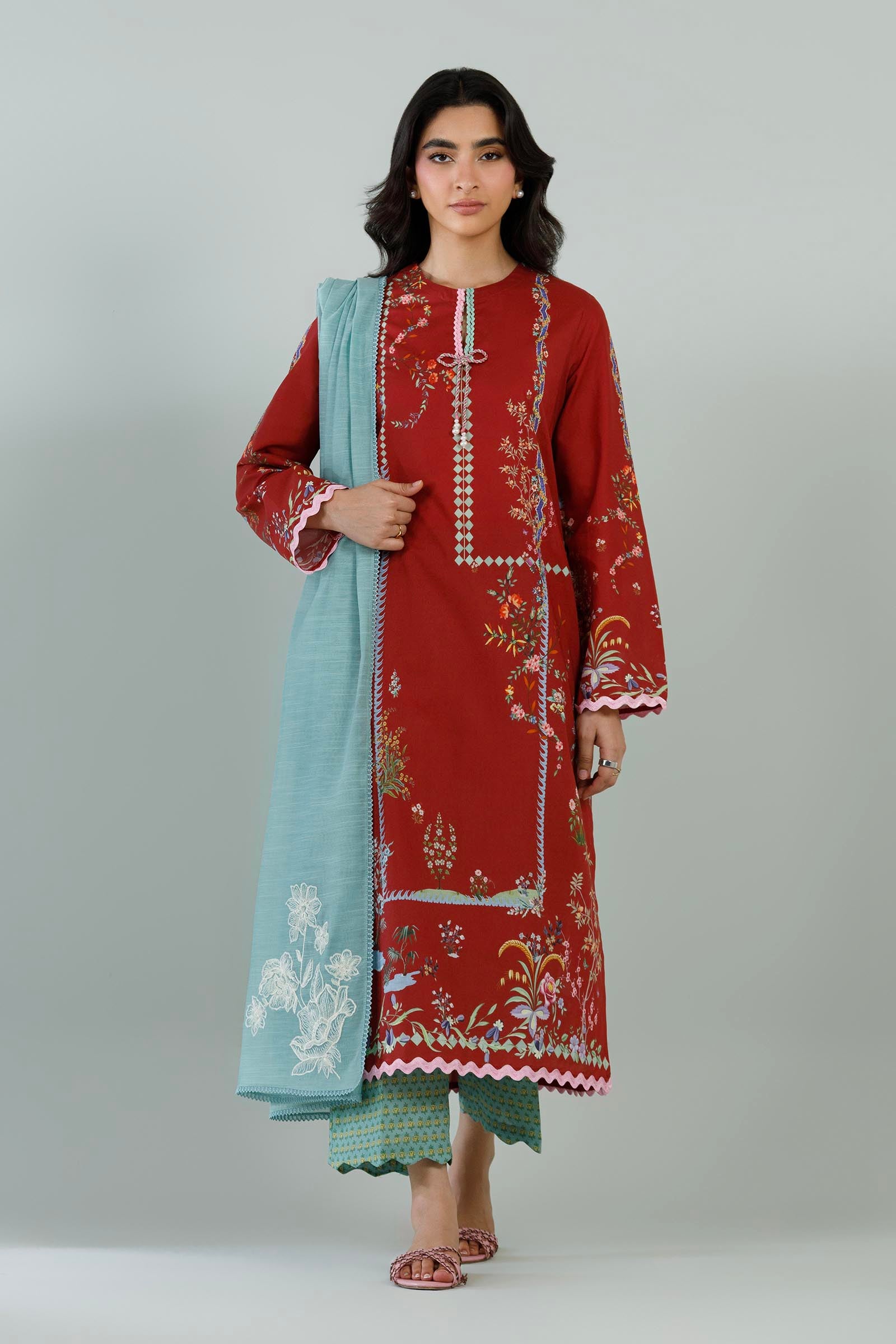 Stitched Printed Lawn Suit Main image