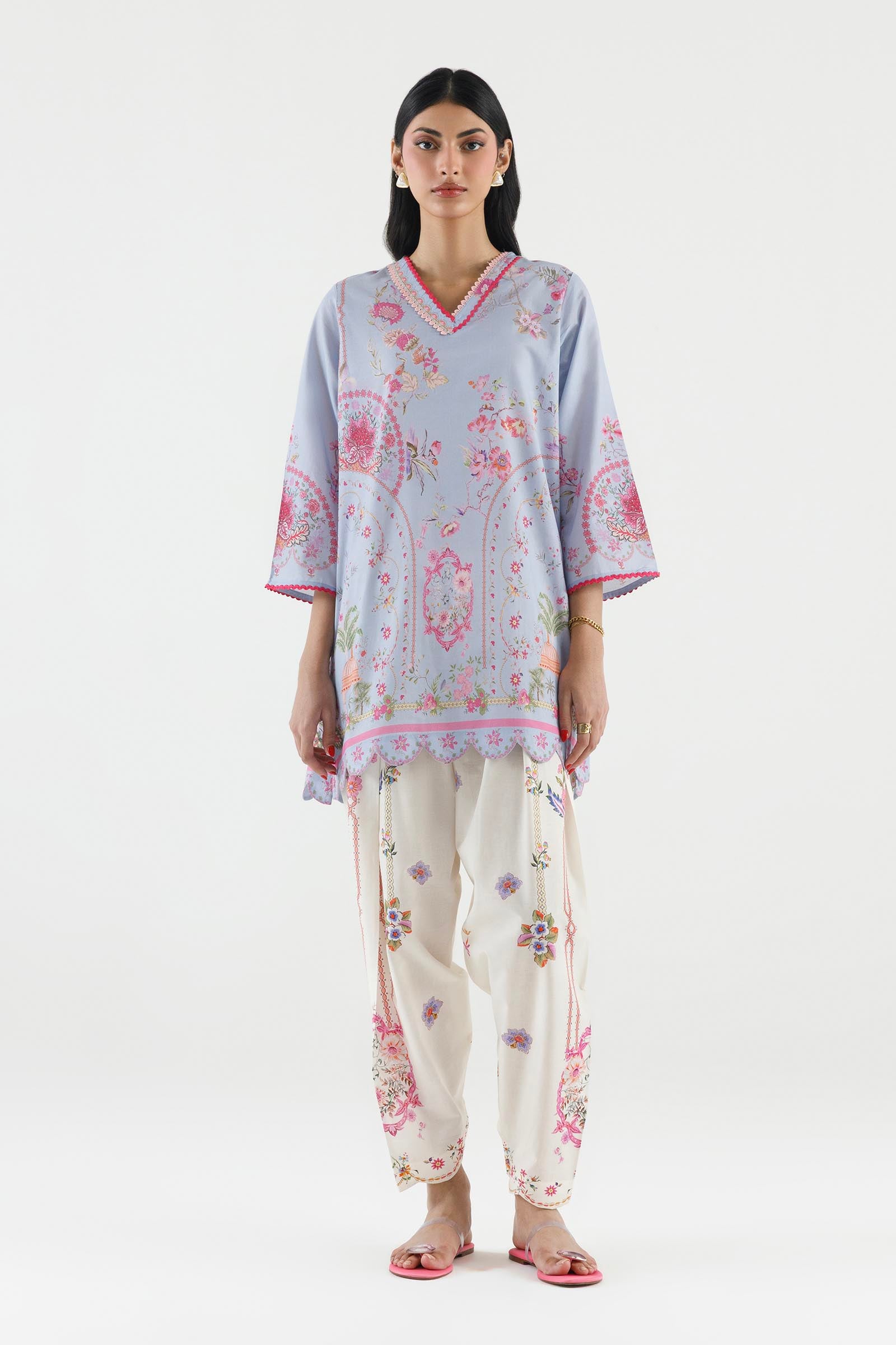 Stitched Printed Lawn Shirt+ Shalwar Main image