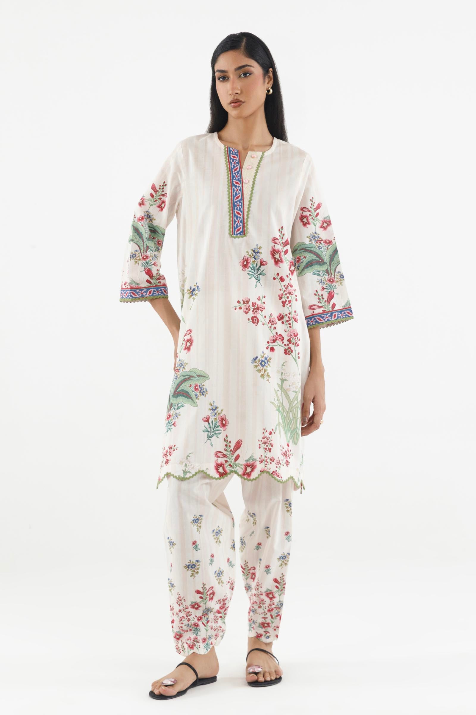 Stitched Printed Cambric Shirt+ Shalwar Main image