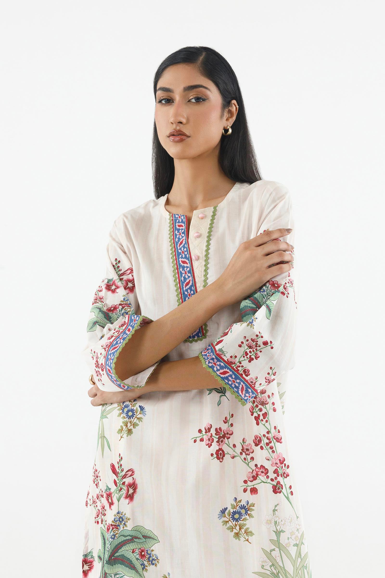 Stitched Printed Cambric Shirt+ Shalwar Secondary image
