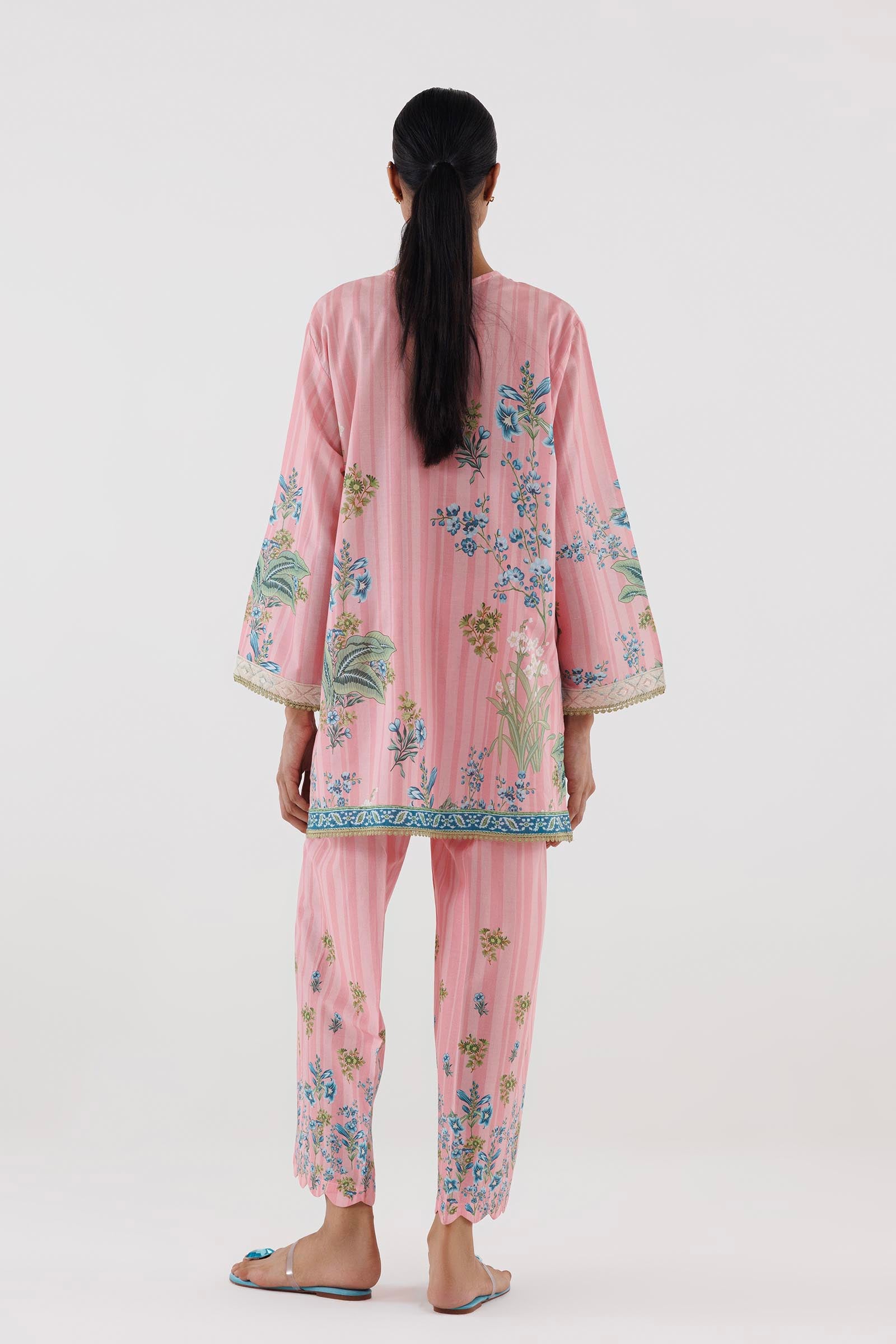 Stitched Printed Lawn Shirt+ Culotte