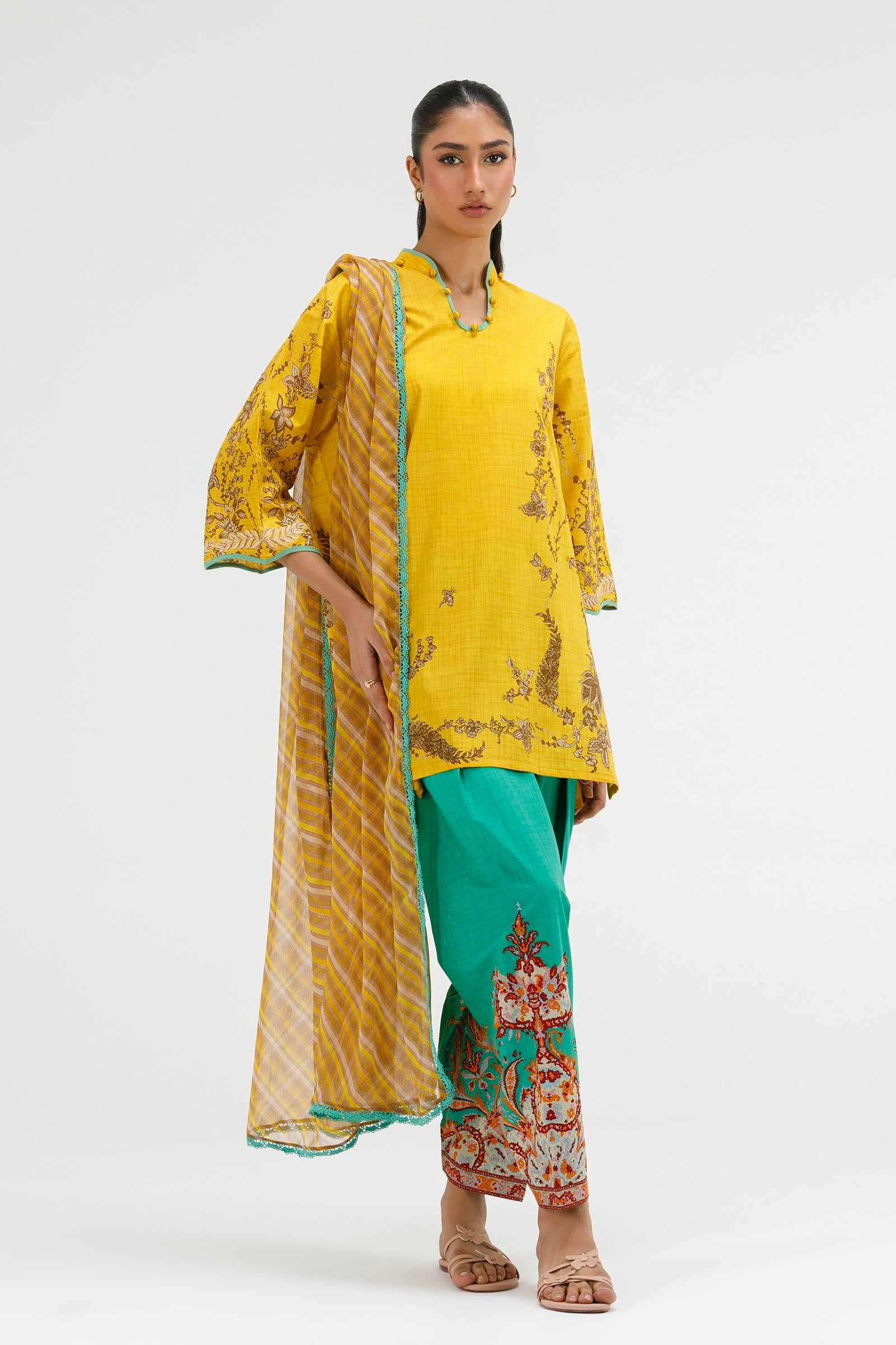 Stitched Printed Lawn Suit Main image