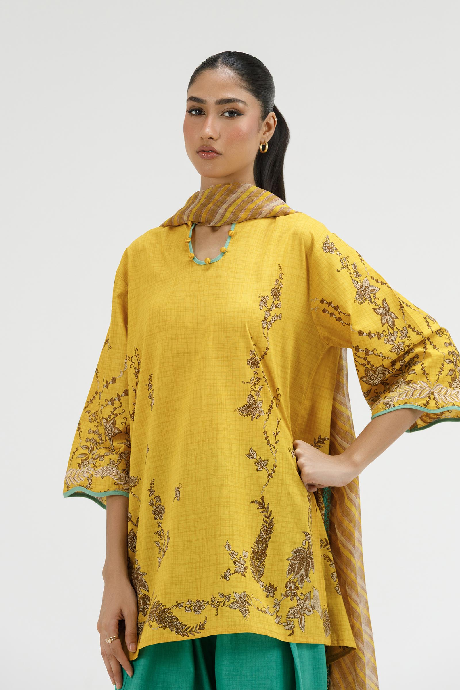 Stitched Printed Lawn Suit Secondary image