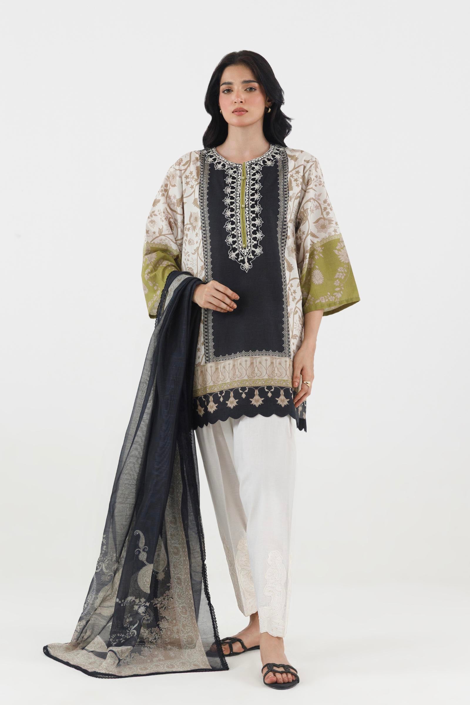 Stitched Printed Lawn Shirt+ Dupatta Main image