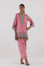 Stitched Printed Lawn Shirt+ Culotte