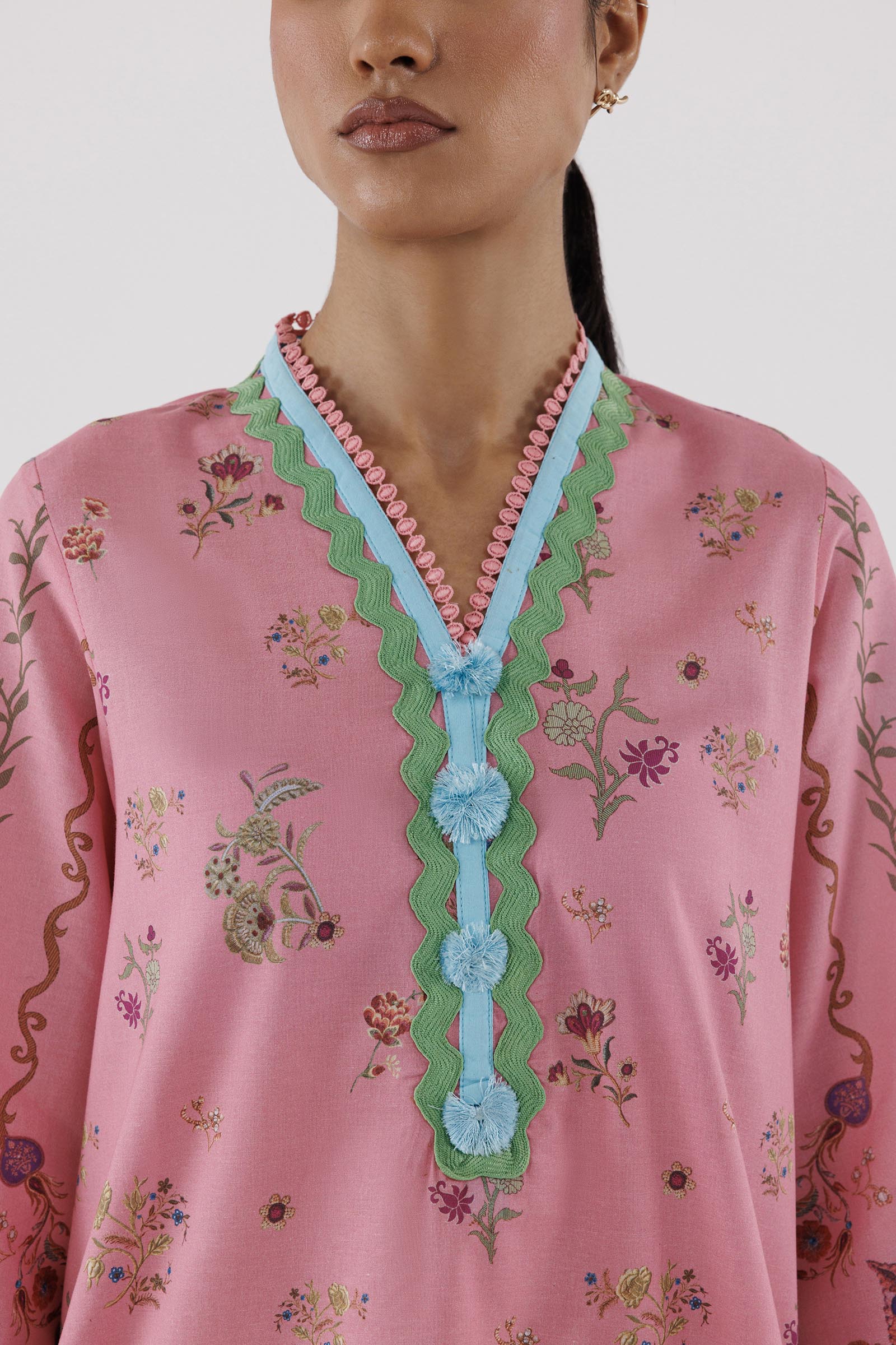 Stitched Printed Lawn Shirt+ Culotte