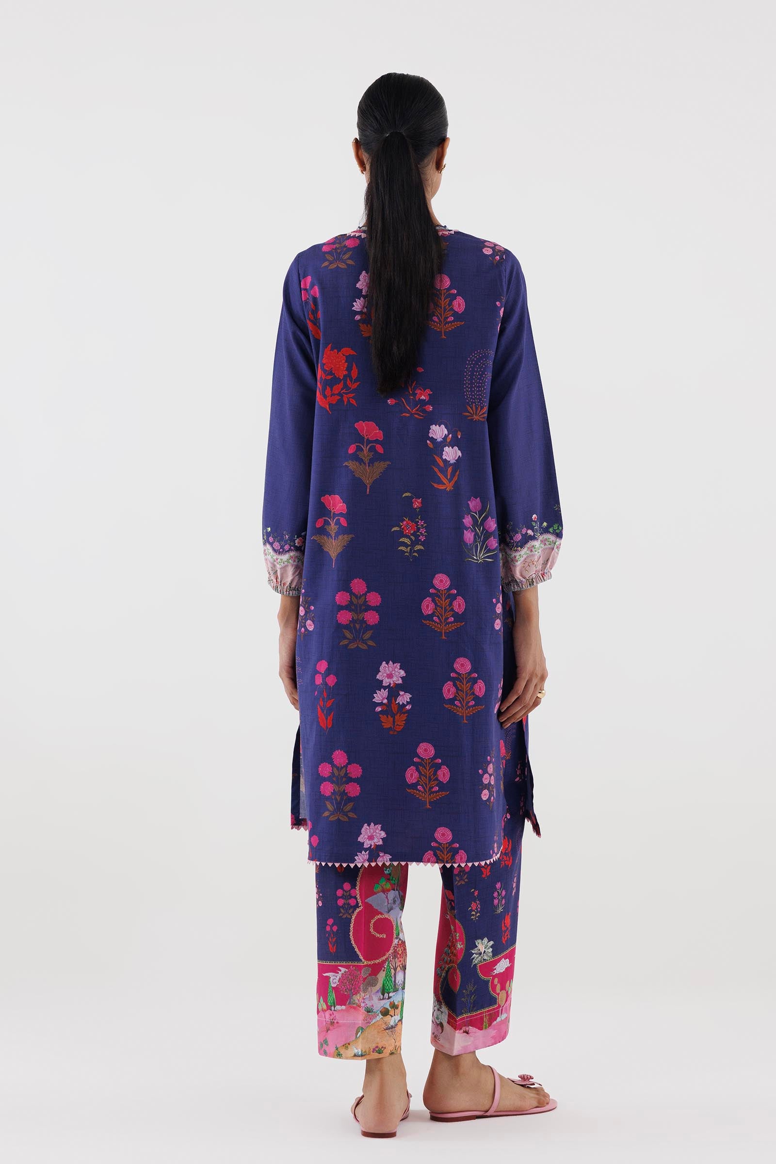 Stitched Printed Lawn Shirt+ Culotte