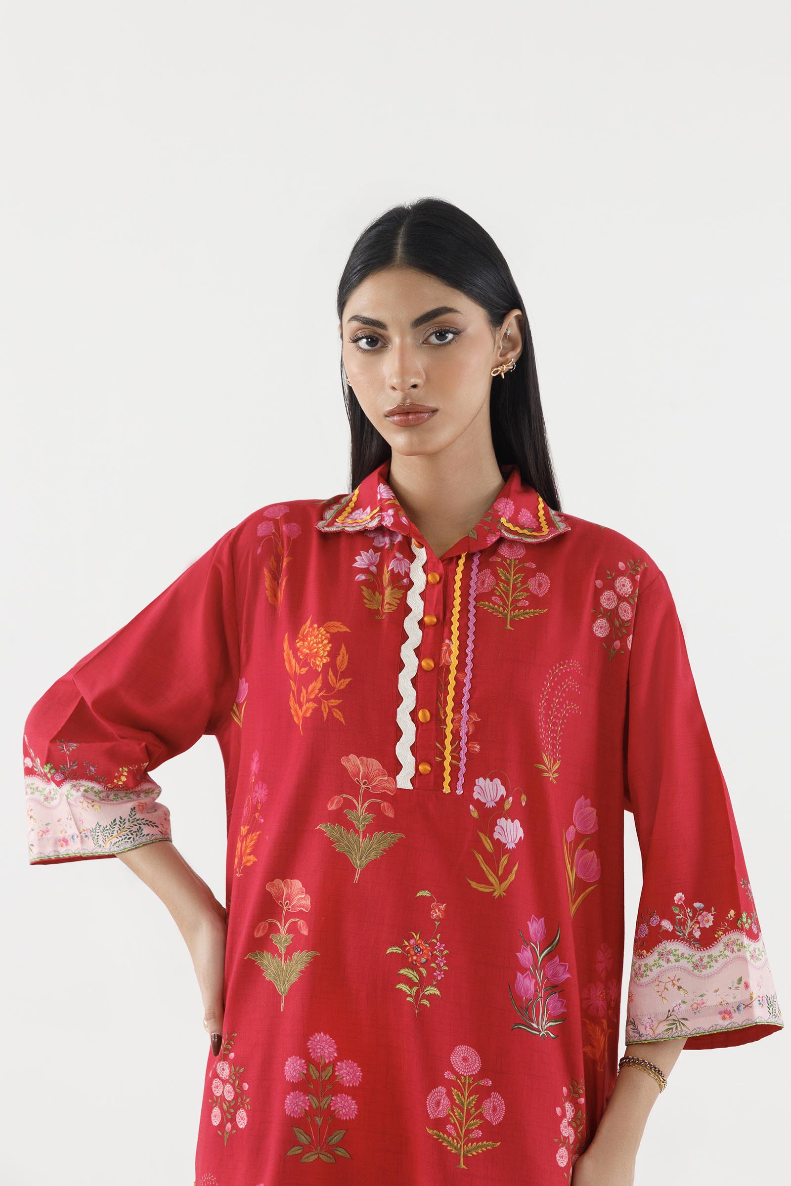Stitched Printed Cambric Shirt+ Shalwar Secondary image