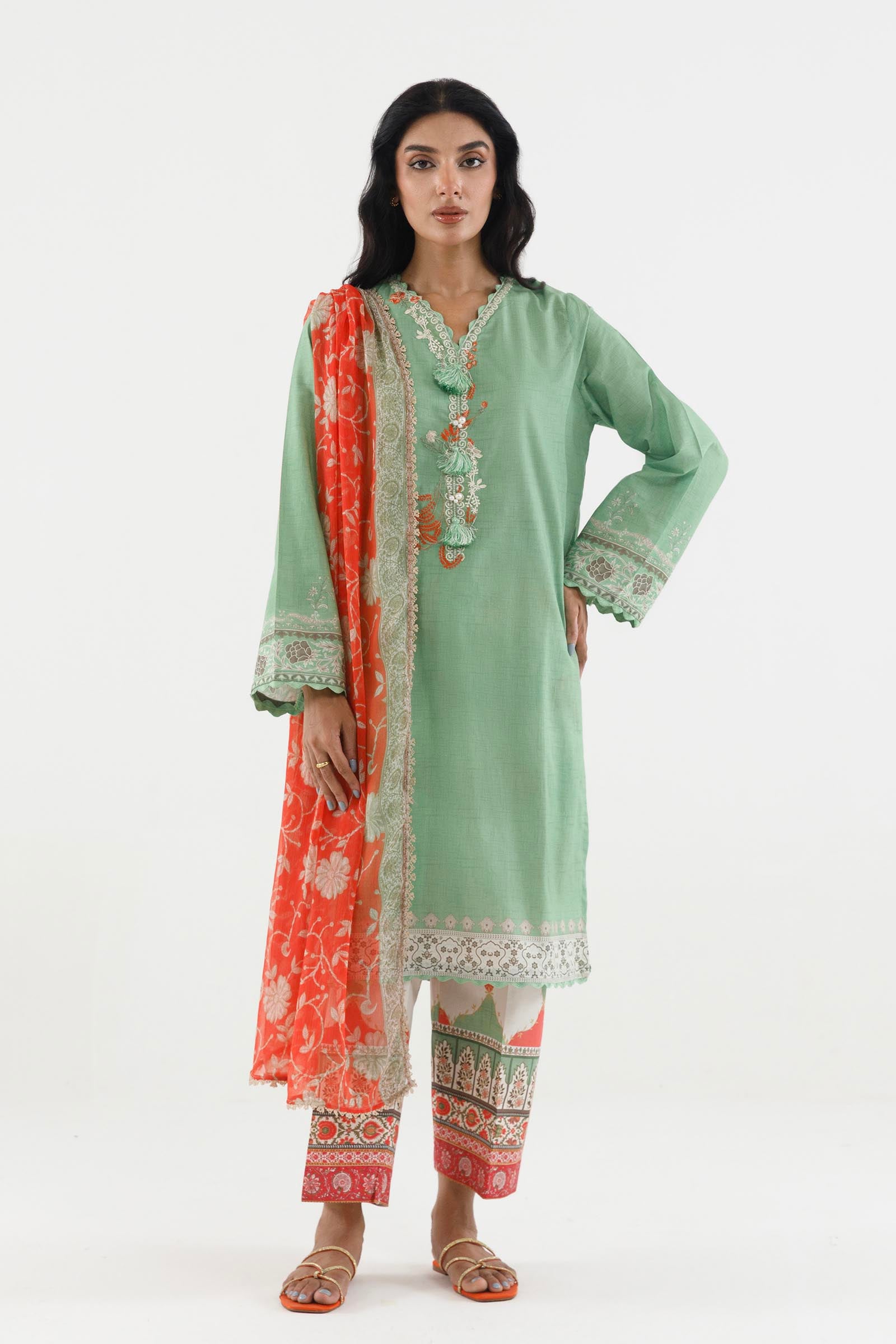 Stitched Printed Lawn Suit Main image