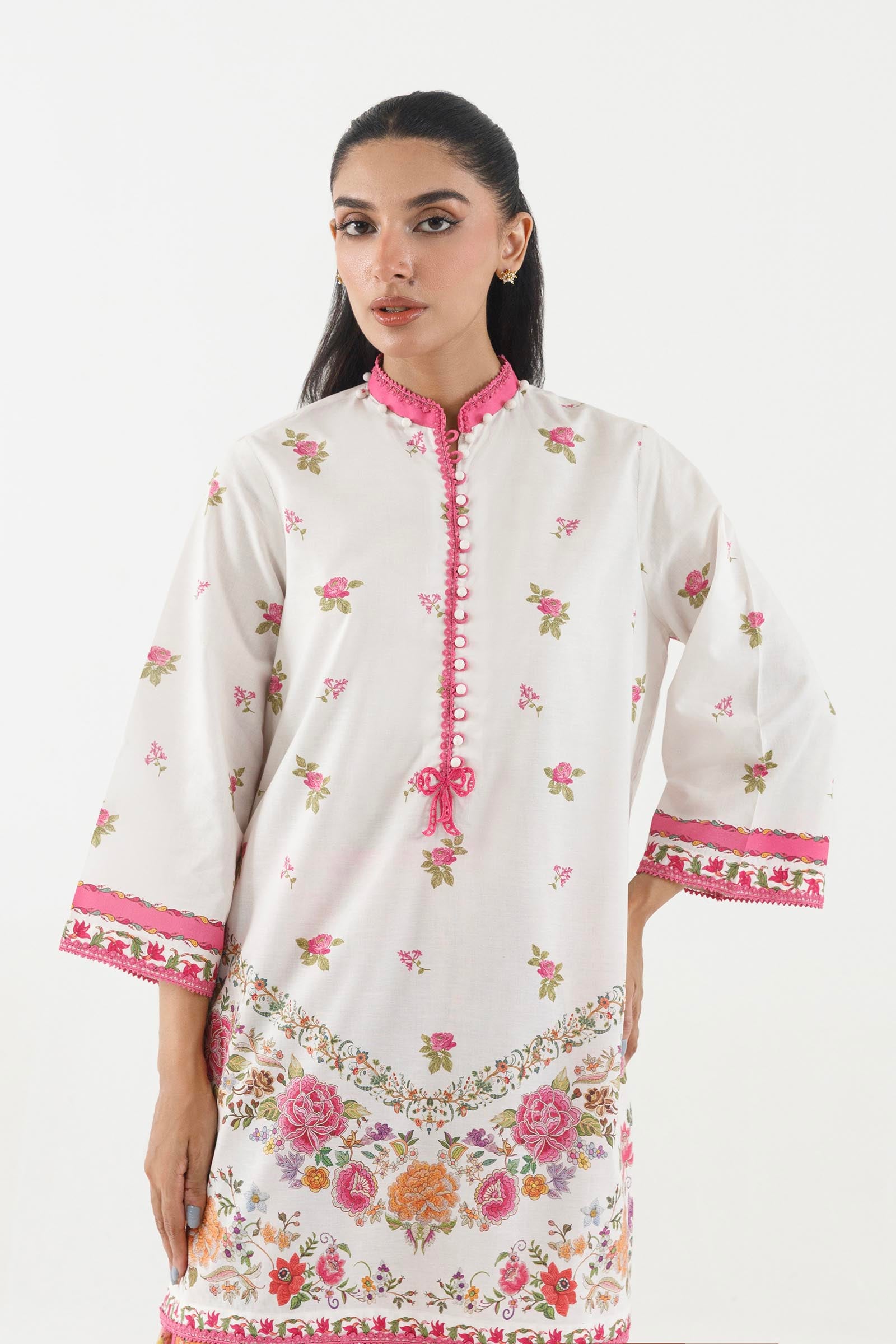 Stitched Embroidered Lawn Shirt+ Shalwar