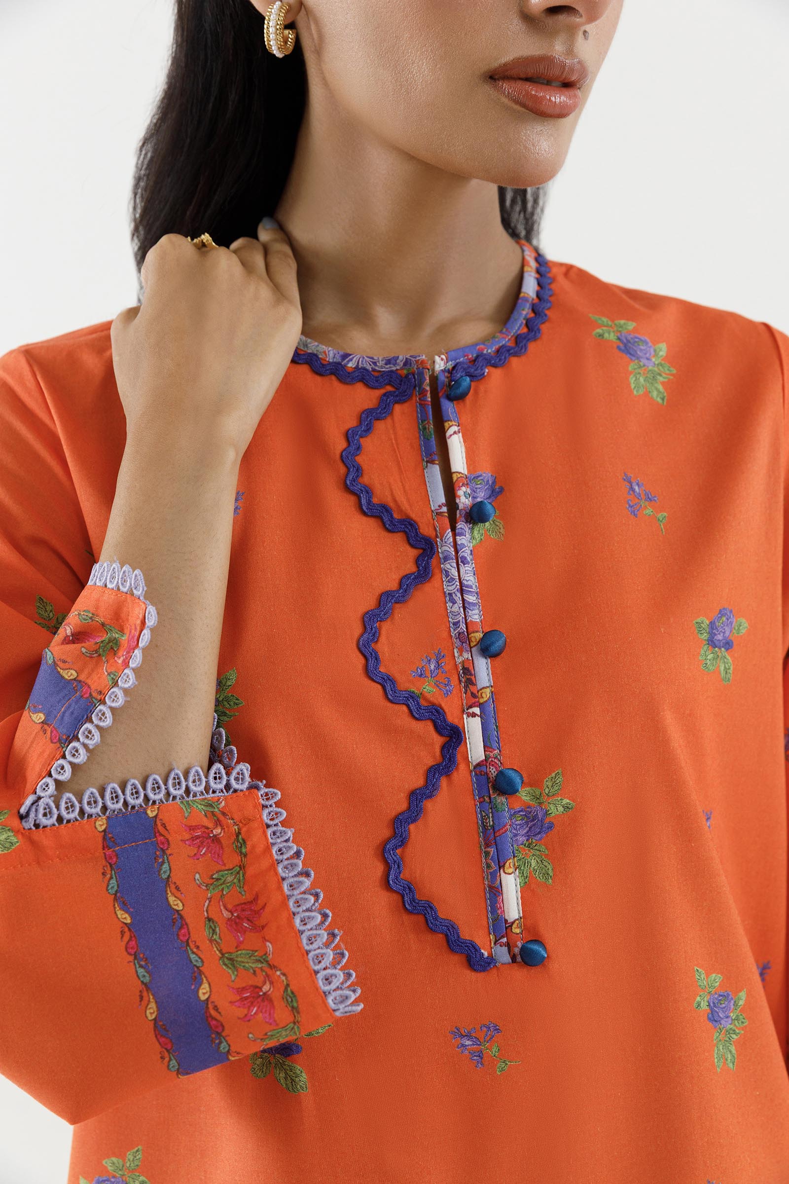 Stitched Printed Lawn Shirt+ Shalwar