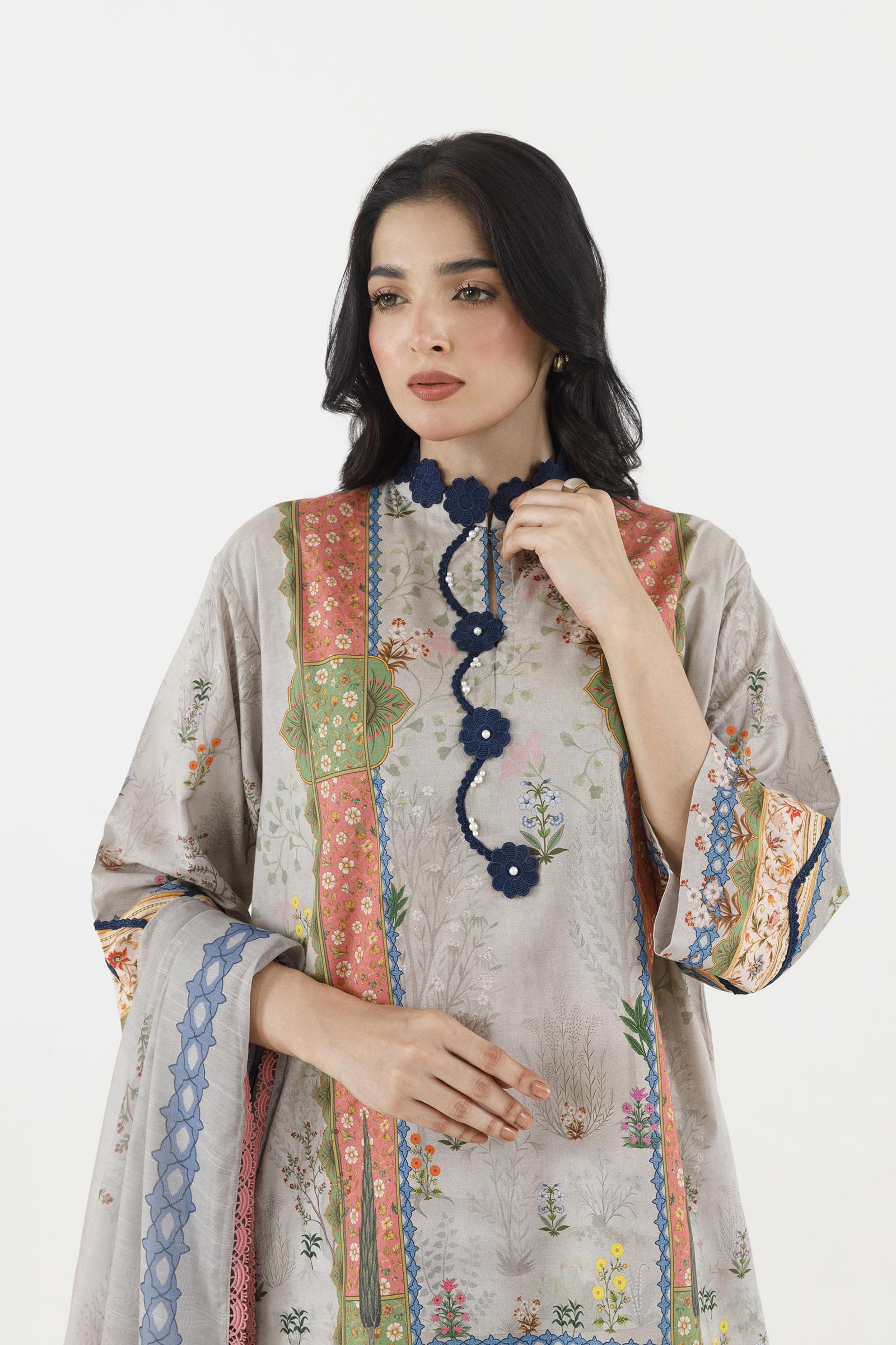 Stitched Printed Lawn Suit Secondary image