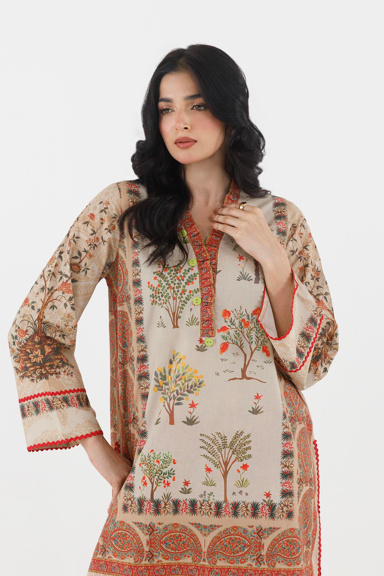 Stitched Printed Lawn Shirt+ Shalwar Secondary image