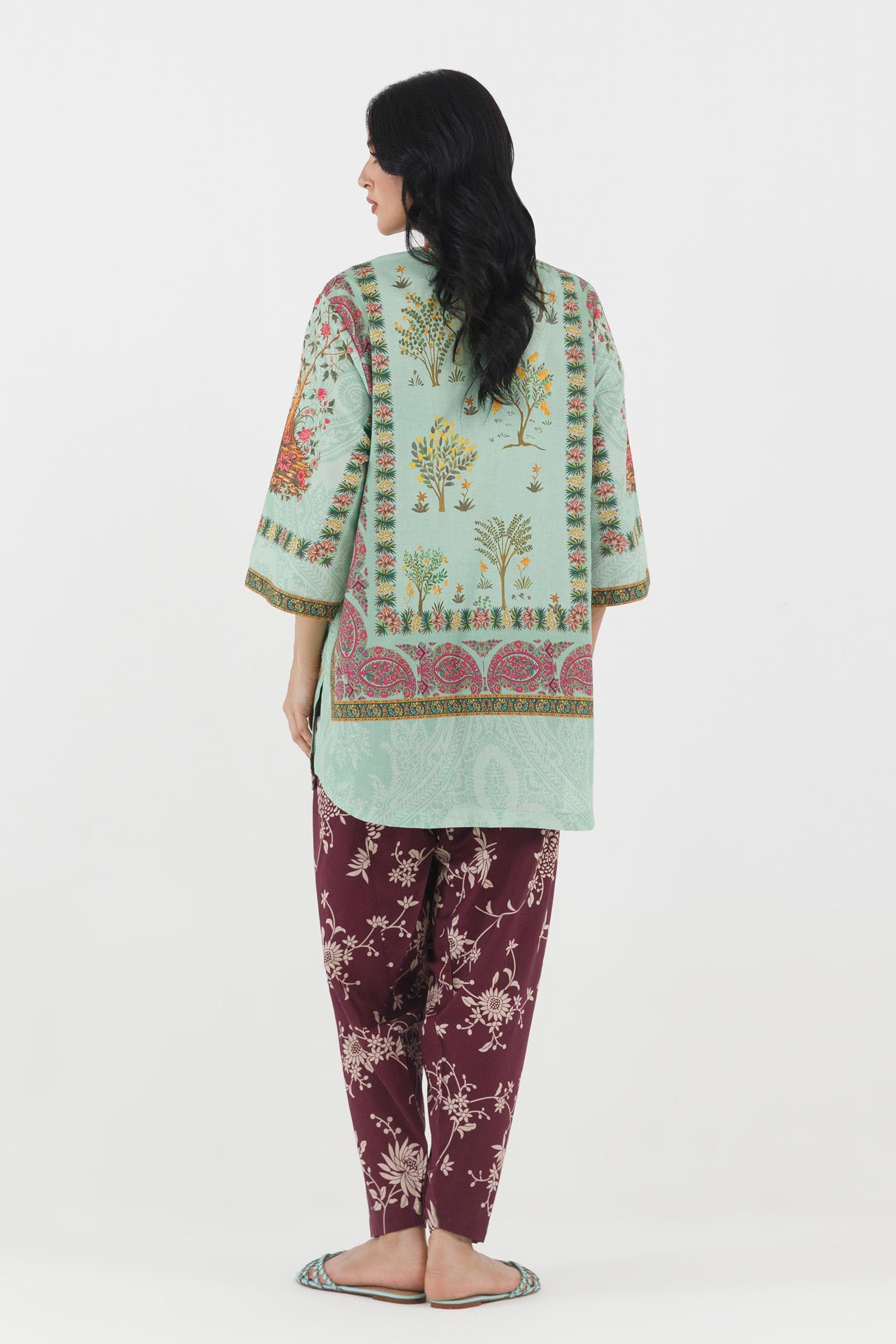 Stitched Printed Lawn Shirt+ Shalwar