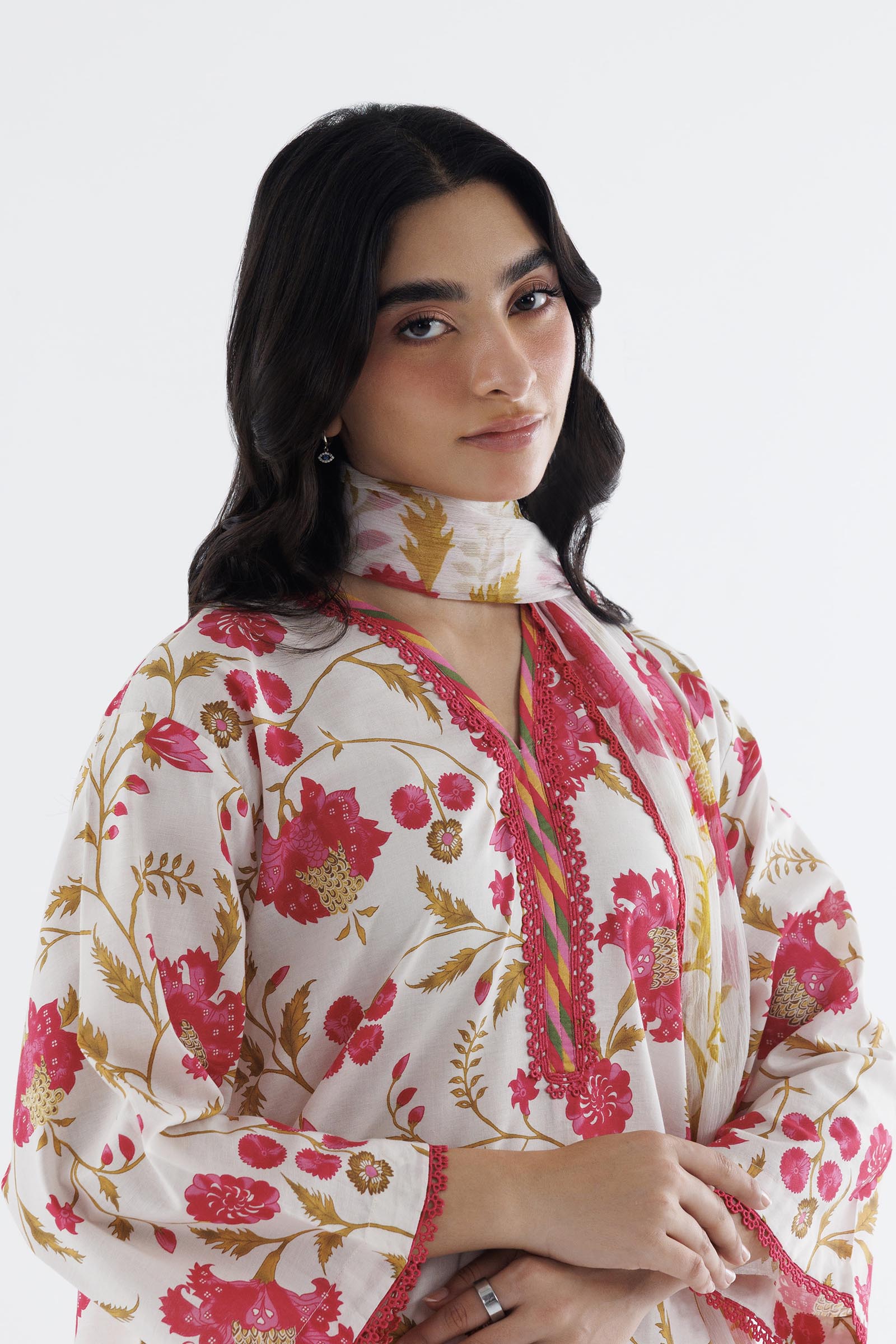 Stitched Printed Lawn Suit Secondary image