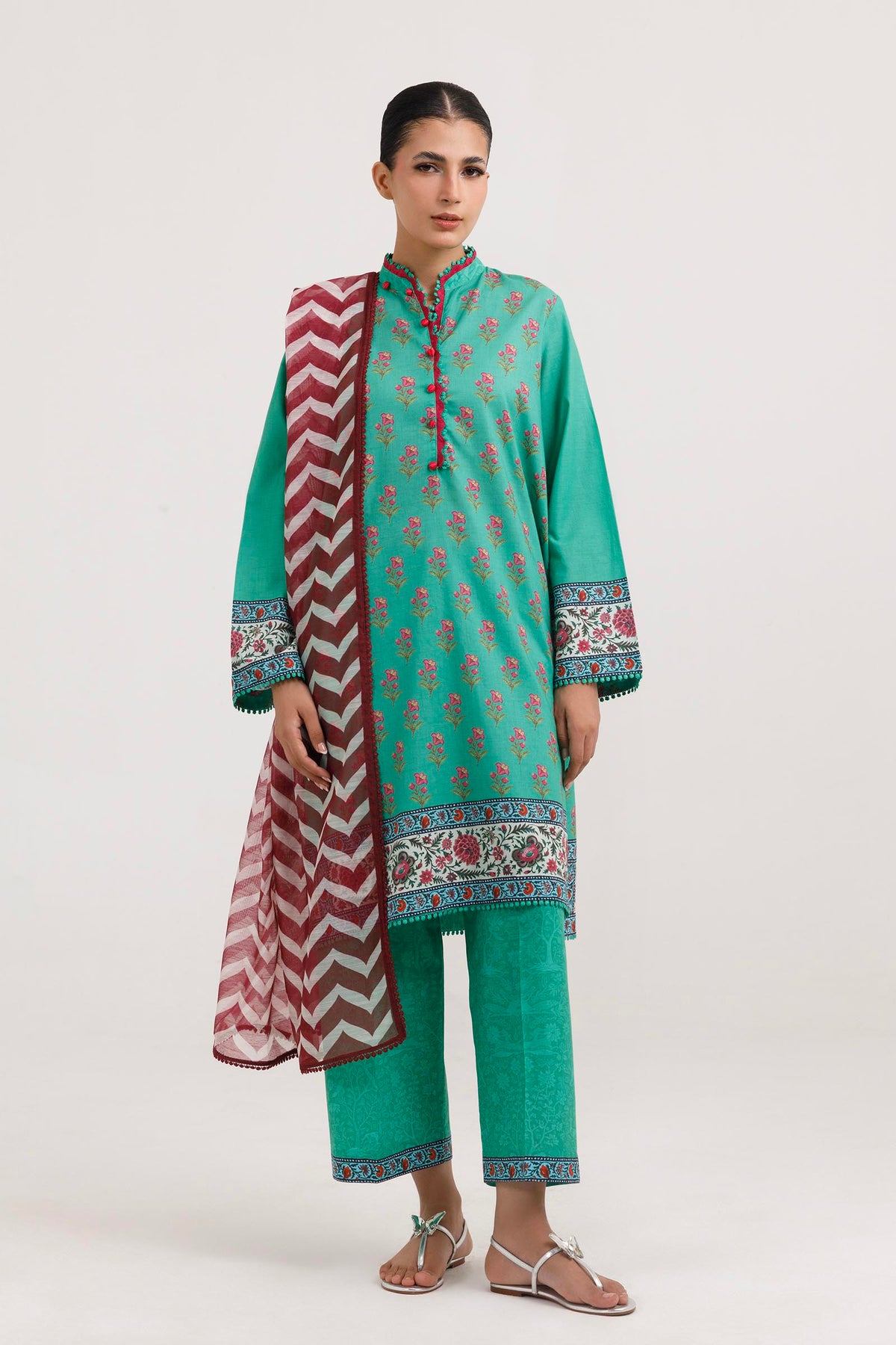 Stitched Printed Lawn Suit Main image