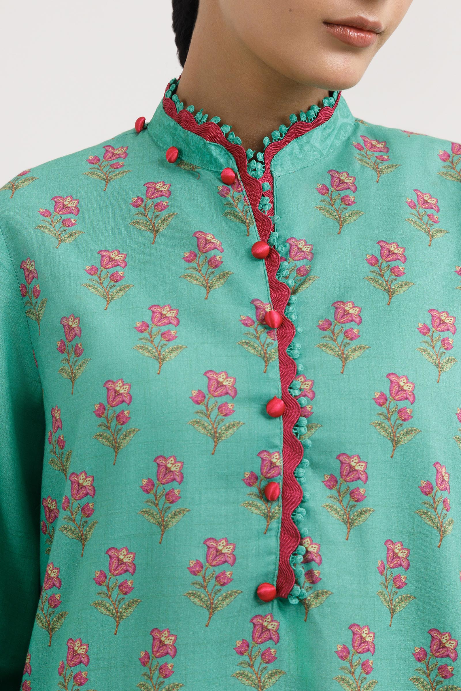 Stitched Printed Lawn Suit Secondary image