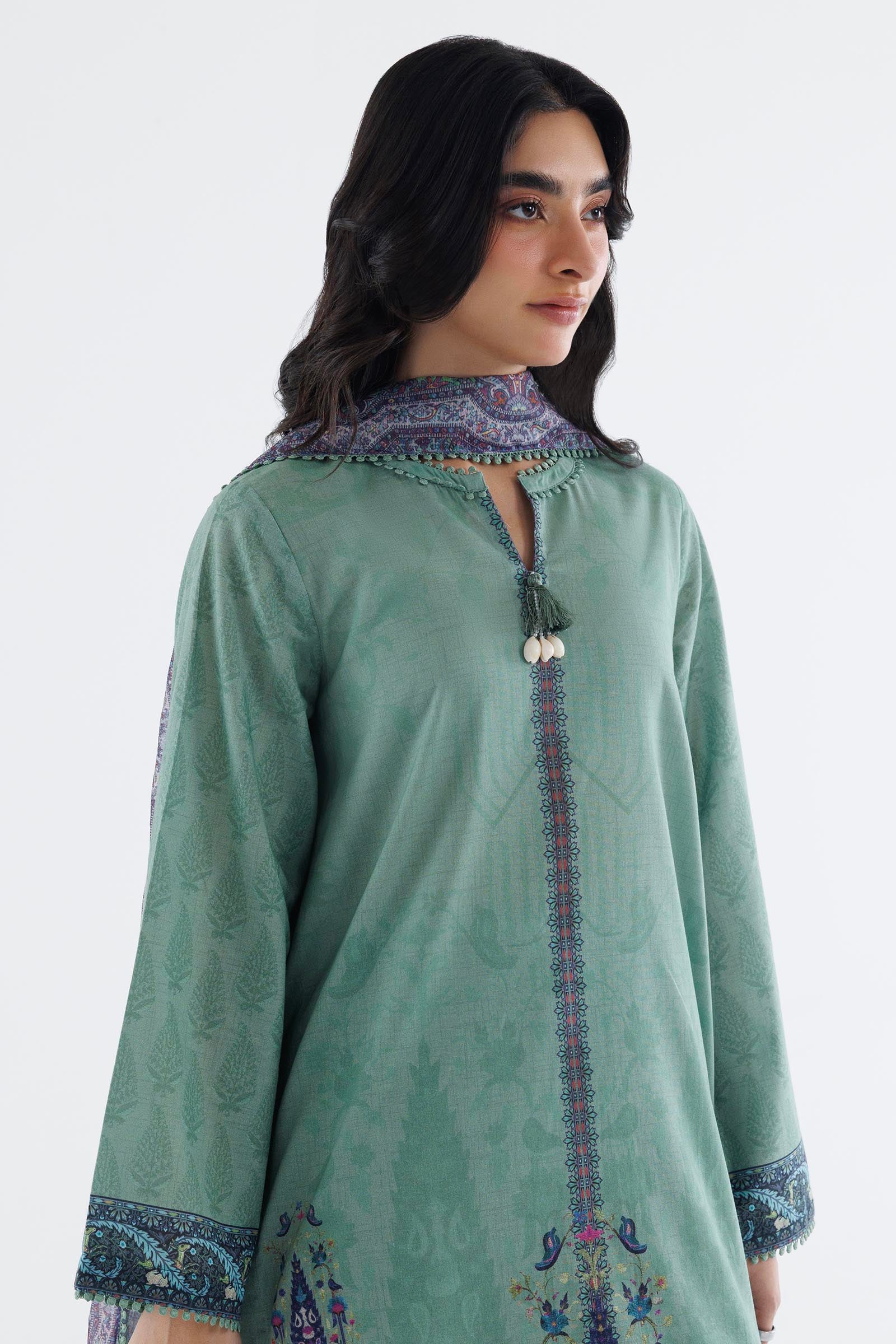 Stitched Printed Lawn Suit Secondary image