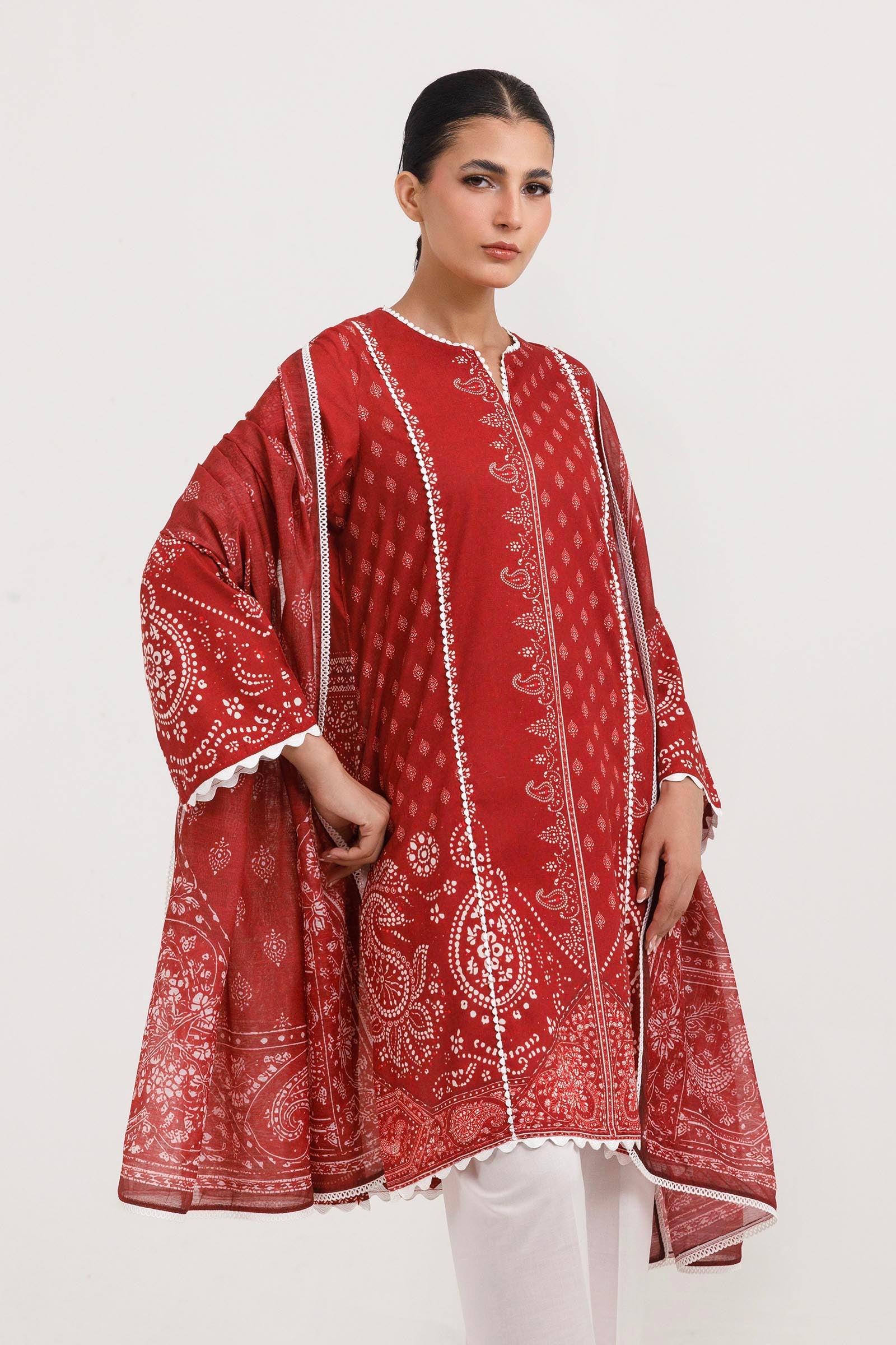 Stitched Printed Shirt+ Dupatta Secondary image