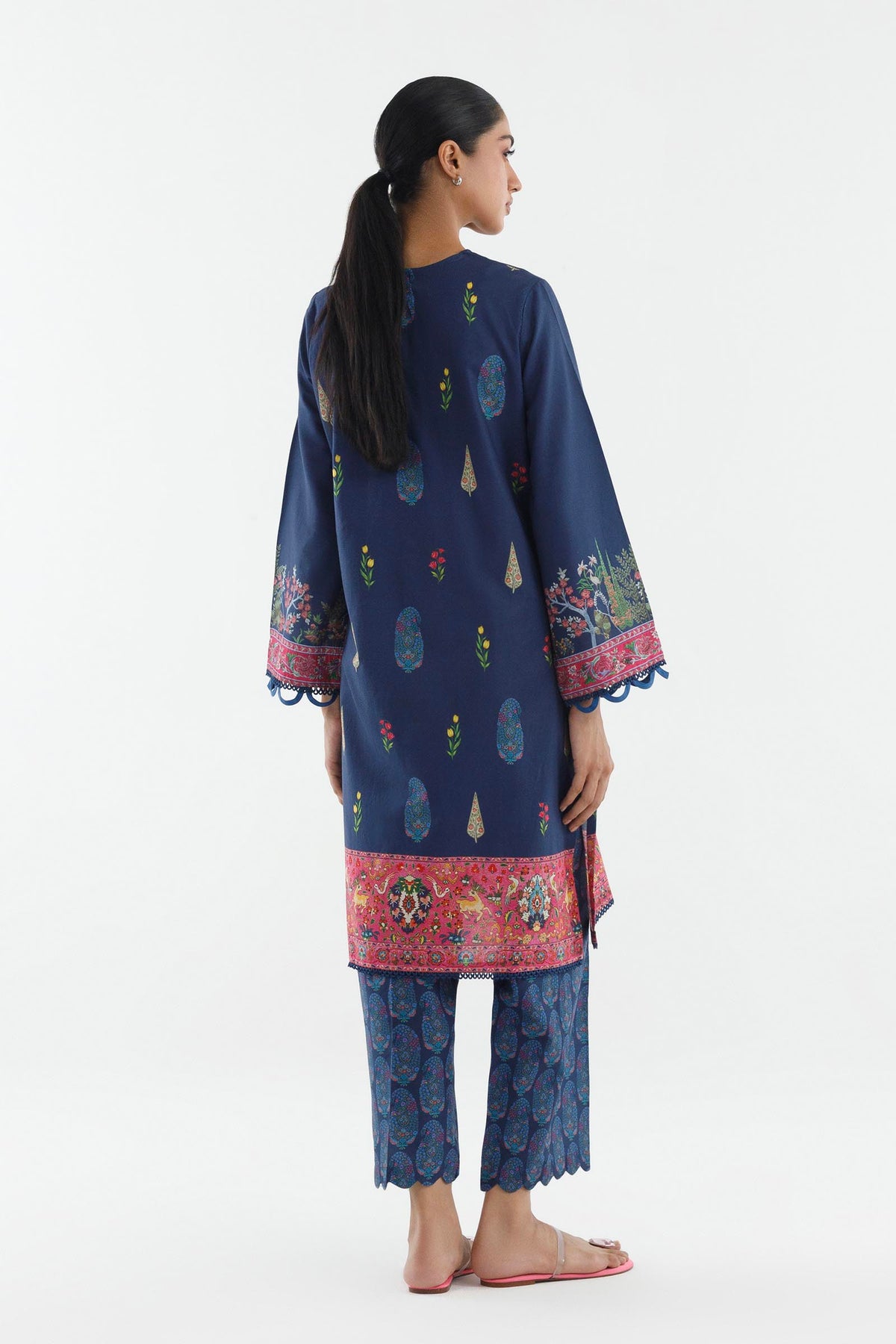 Stitched Printed Lawn Shirt+ Culotte