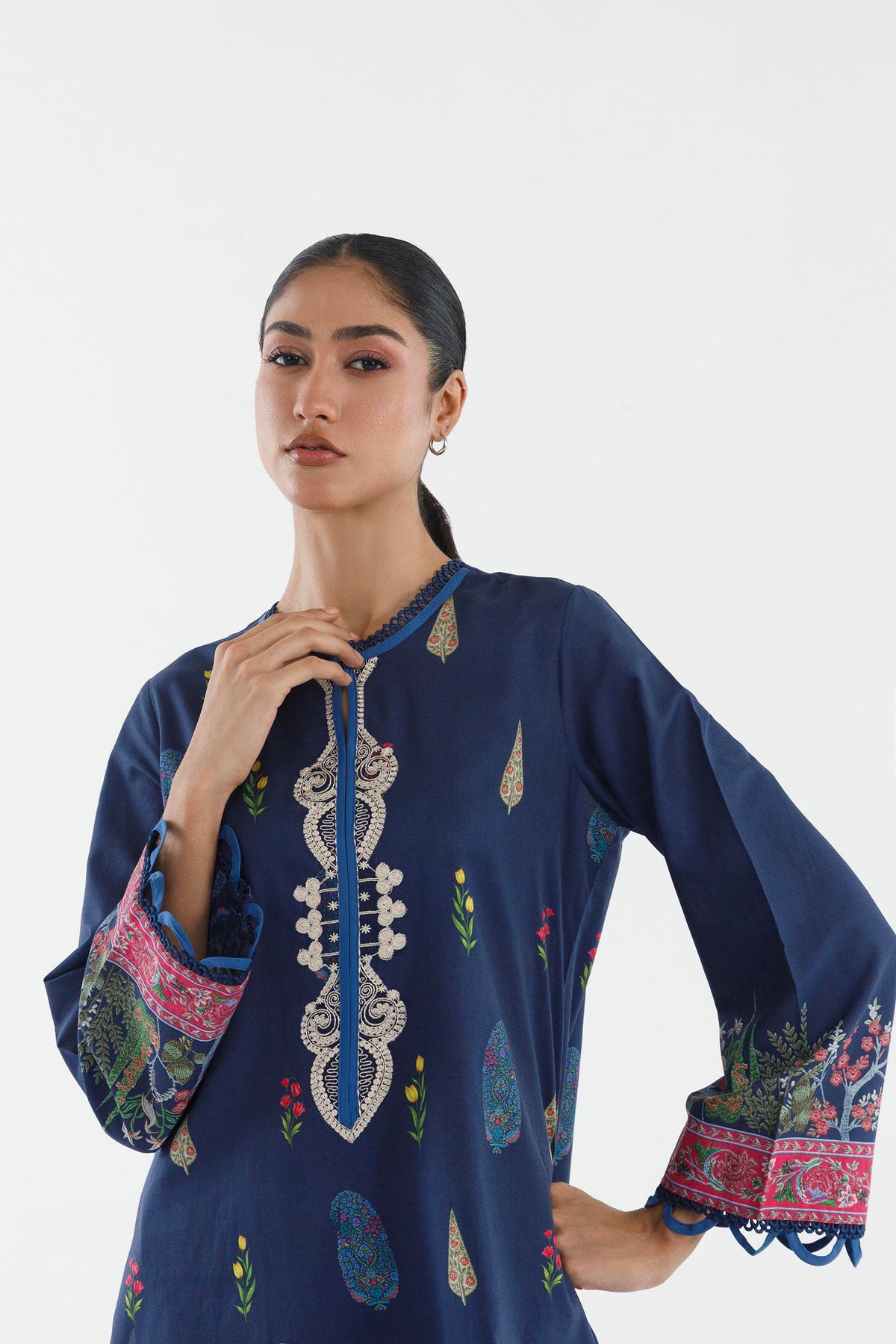 Stitched Printed Lawn Shirt+ Culotte
