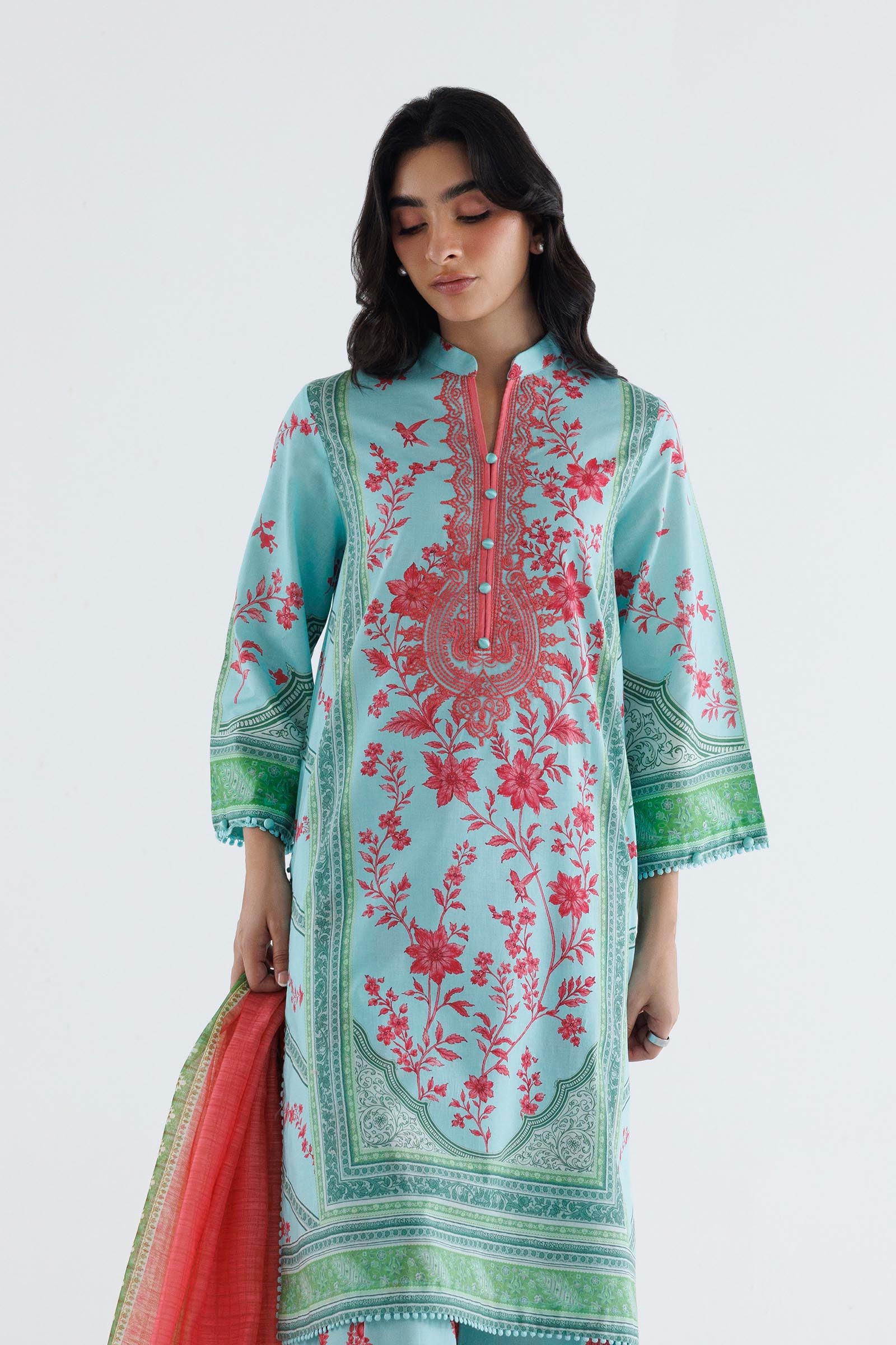 Stitched Printed Lawn Suit Secondary image