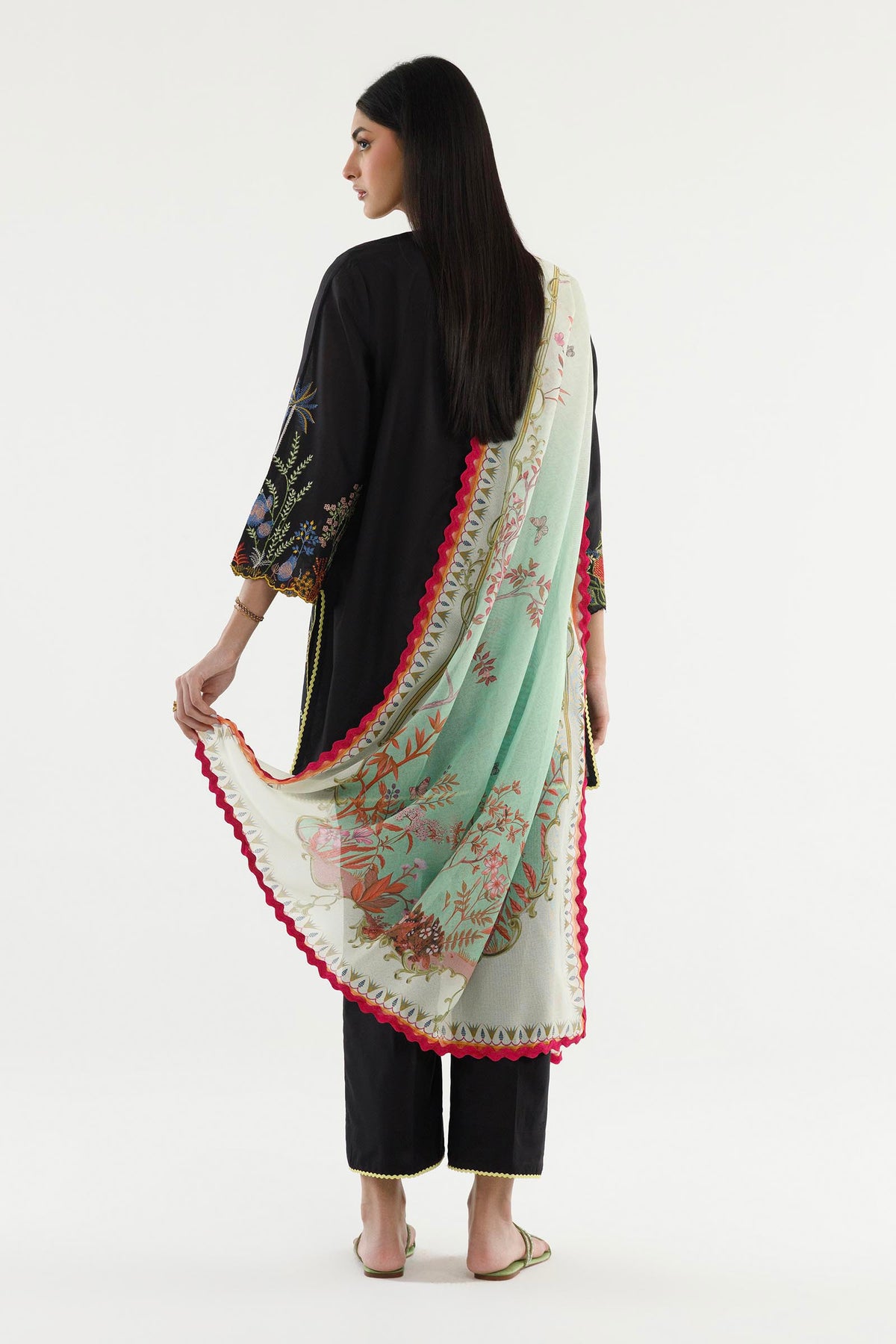 Stitched Embroidered Lawn Suit