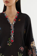 Stitched Embroidered Lawn Suit