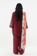 Stitched Embroidered Muzlin Lawn Suit