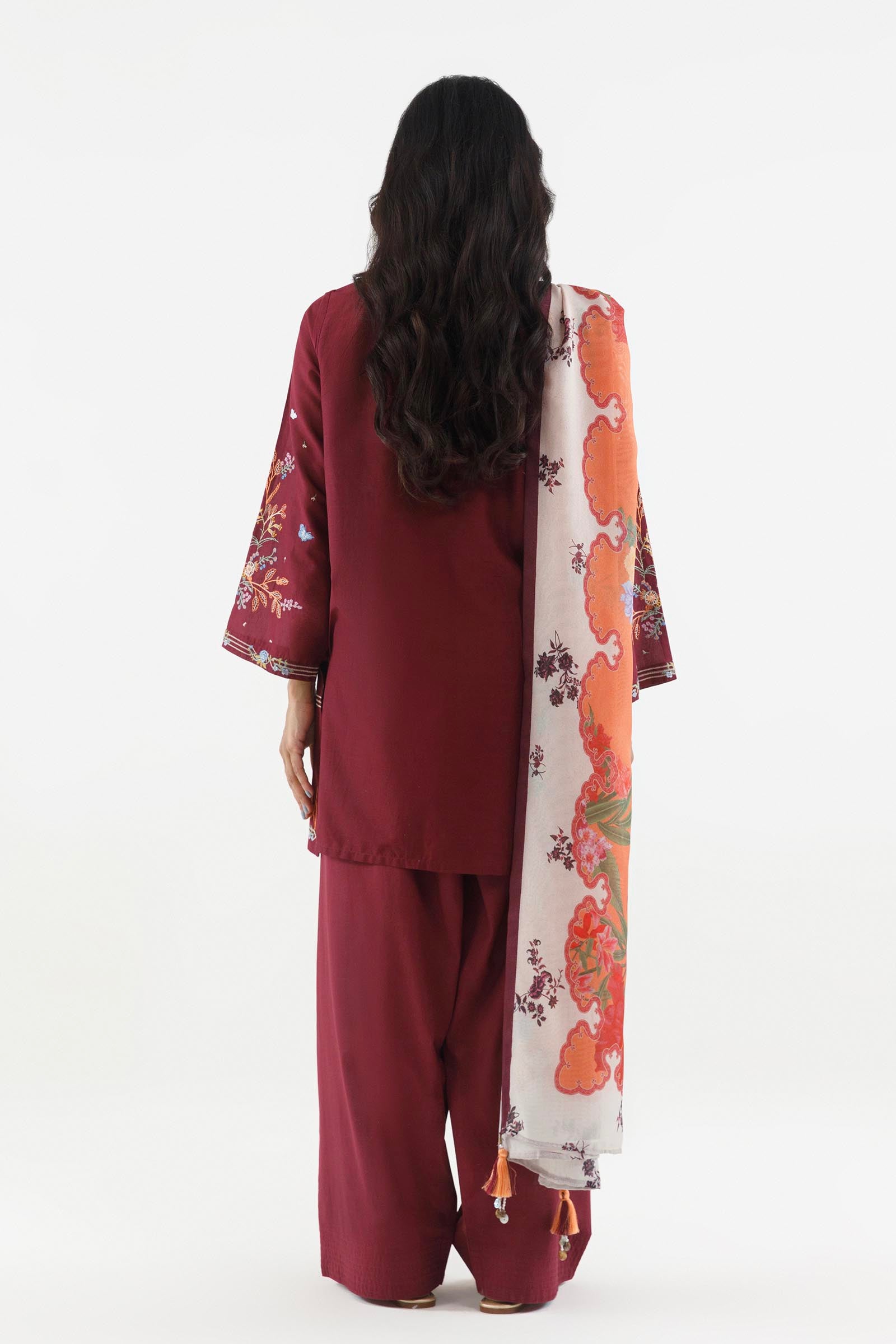 Stitched Embroidered Muzlin Lawn Suit