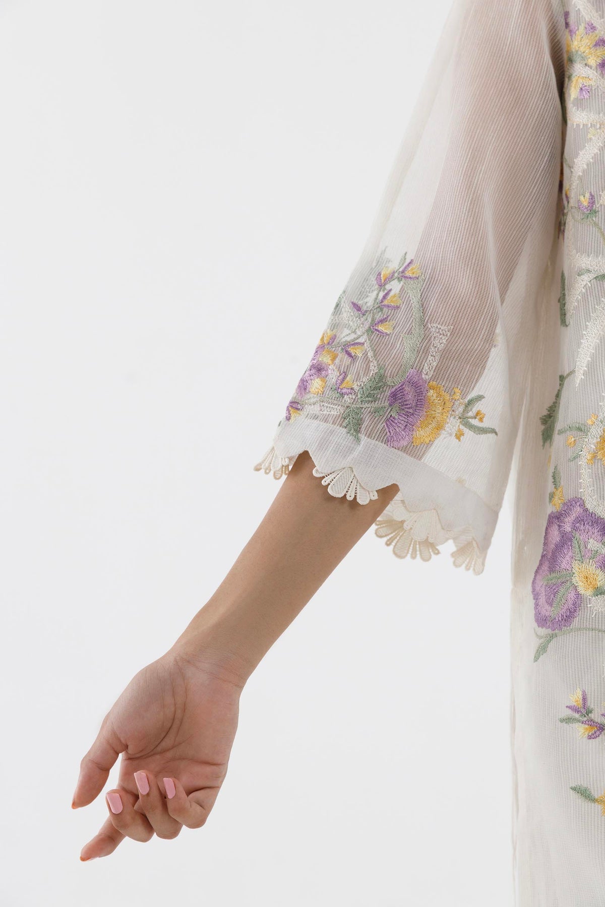 Stitched Embroidered Muzlin Suit