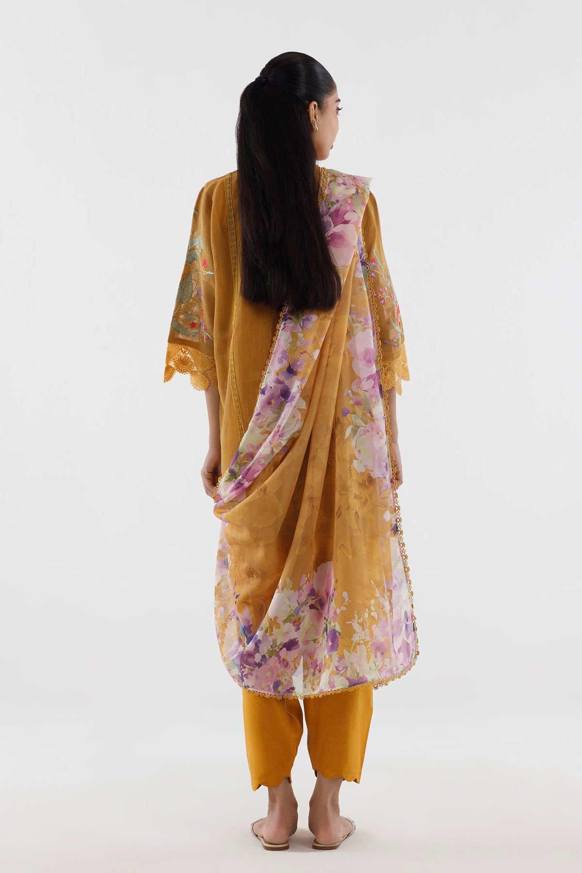 Stitched Embroidered Muzlin Lawn Suit
