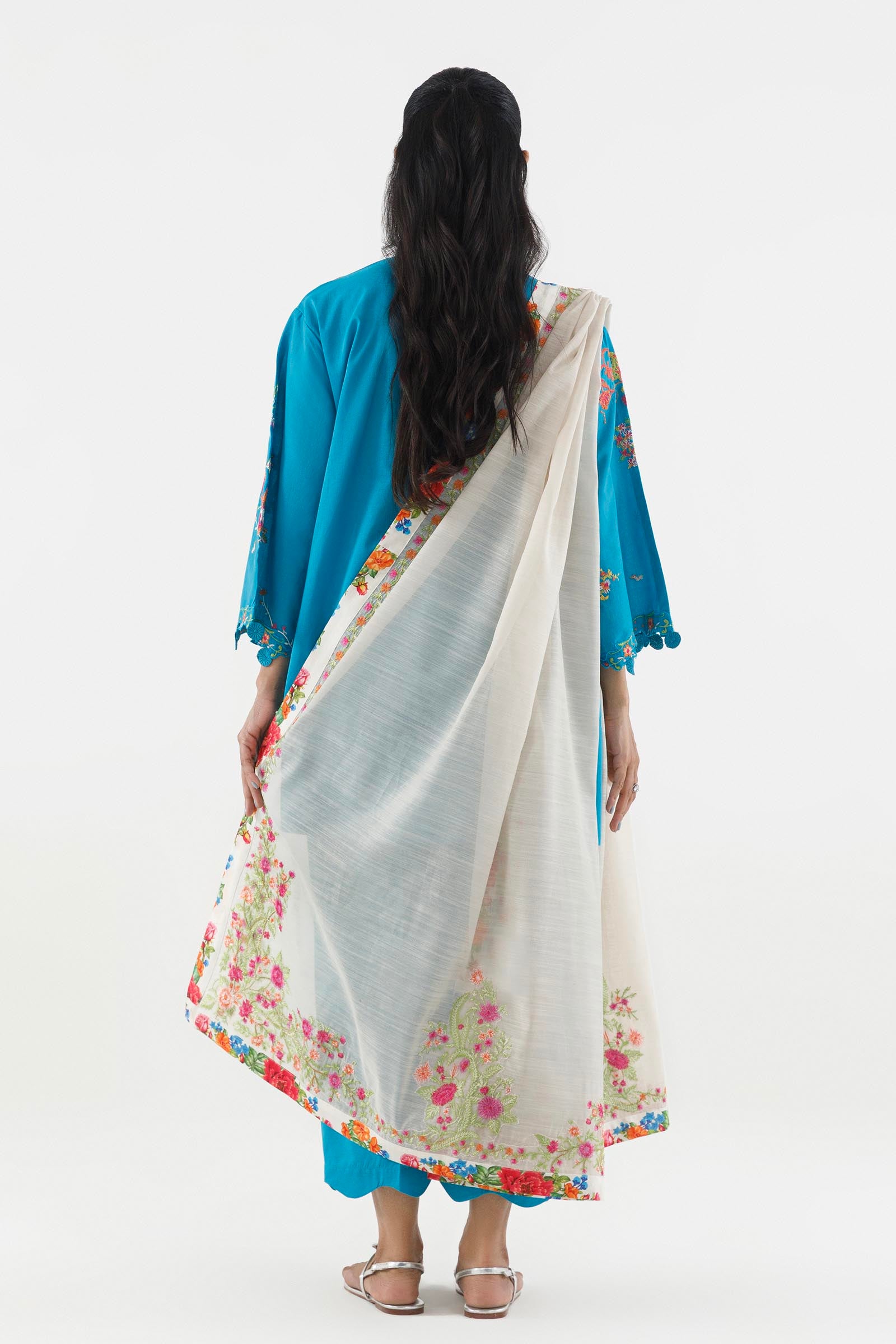 Stitched Embroidered Muzlin Suit