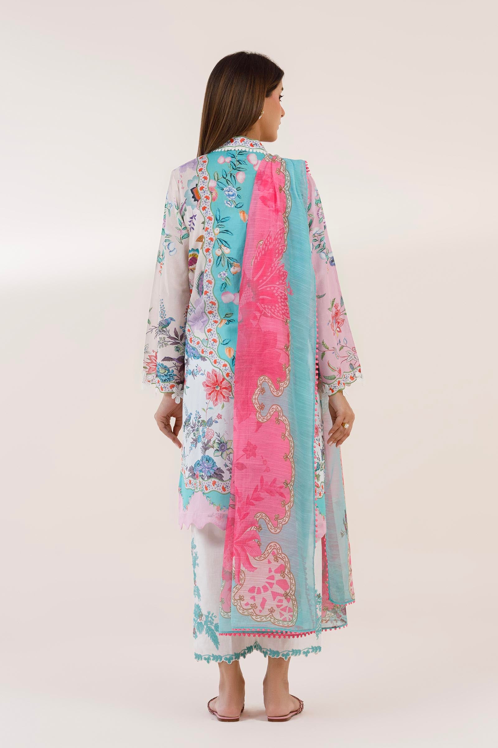Stitched Printed Muzlin Suit