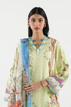 Stitched Embroidered Muzlin Suit