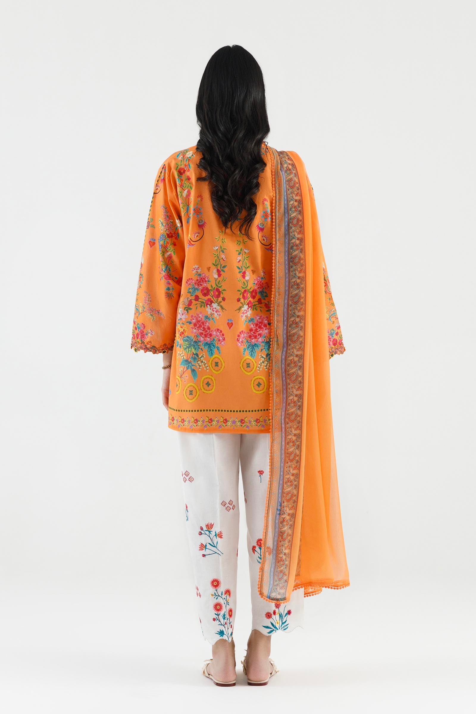 Stitched Embroidered Muzlin Suit