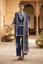 Stitched Embroidered Muzlin Lawn Suit