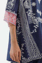 Stitched Embroidered Muzlin Lawn Suit