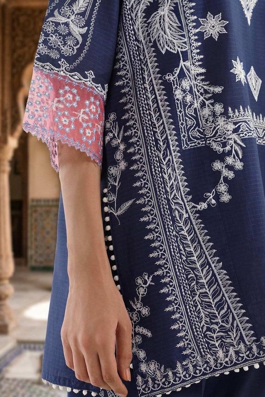 Stitched Embroidered Muzlin Lawn Suit