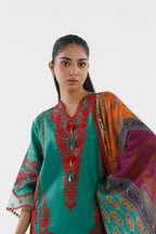 Stitched Embroidered Muzlin Cambric Suit