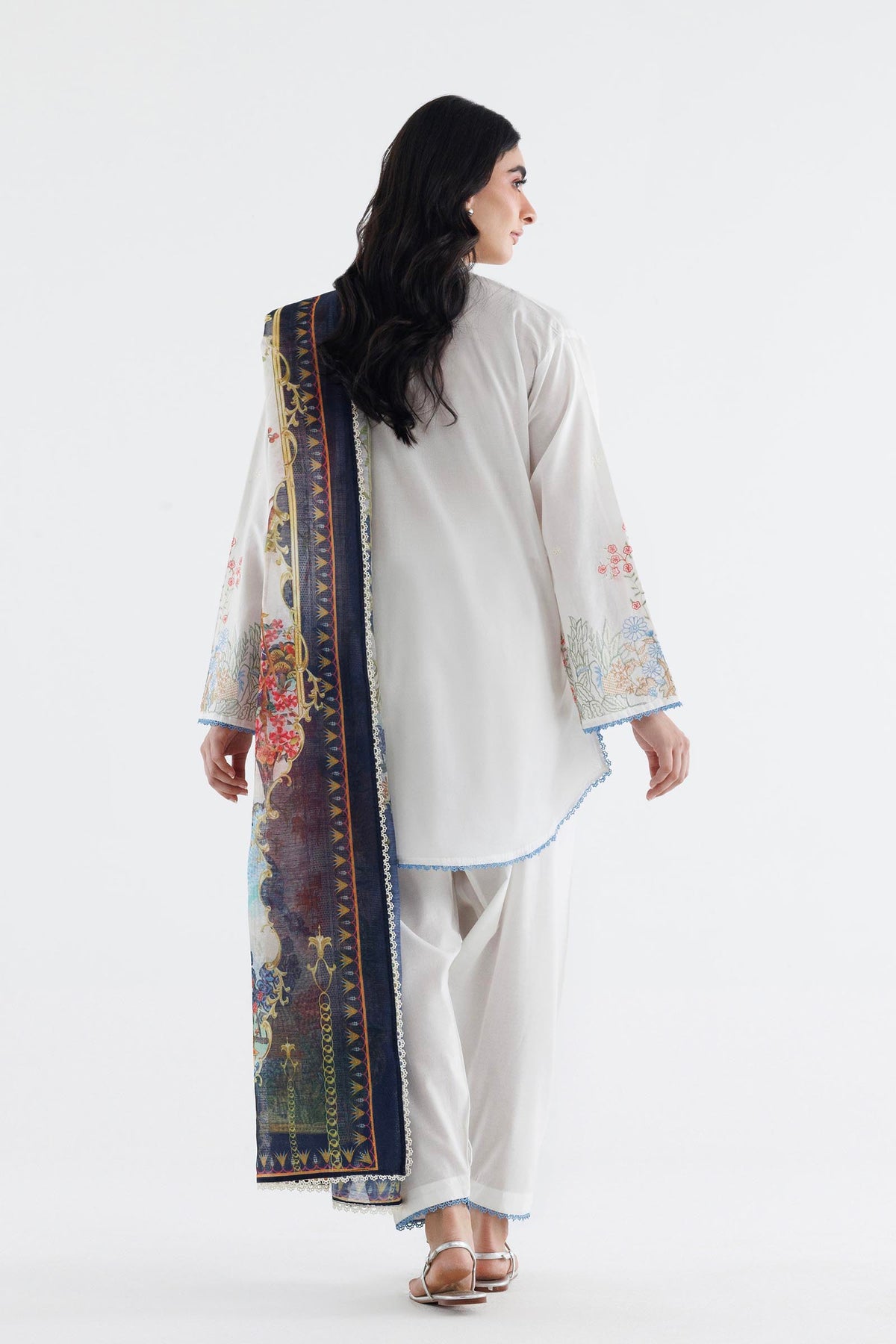 Stitched Embroidered Cambric Suit
